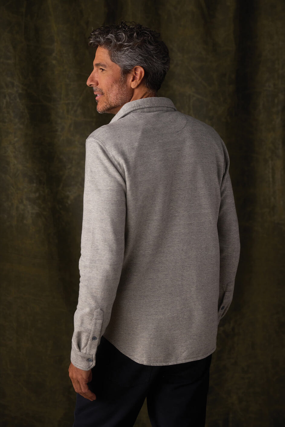 The Normal Brand Textured Knit Shirt in graphite