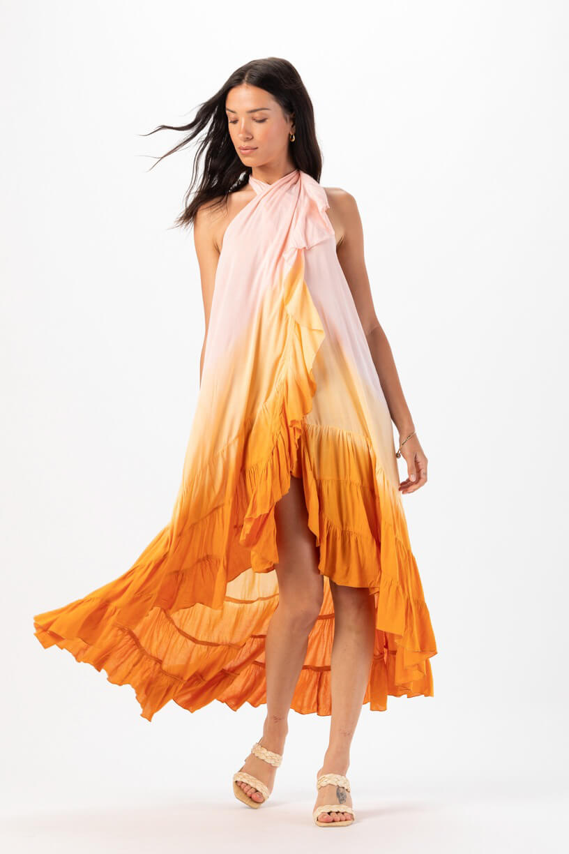 Tiare Hawaii aphrodite maxi dress in dawn ombre