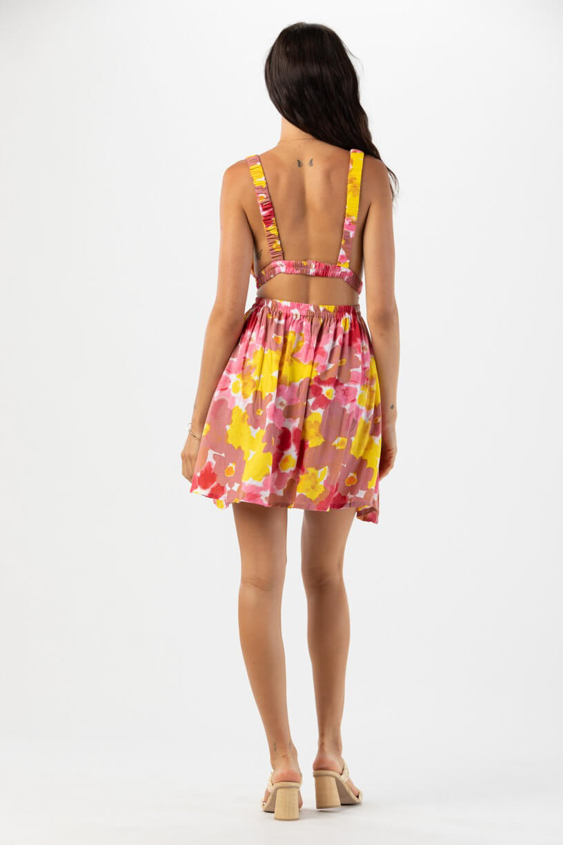 Tiare Hawaii Hope mini dress in watercolor dreams mauve