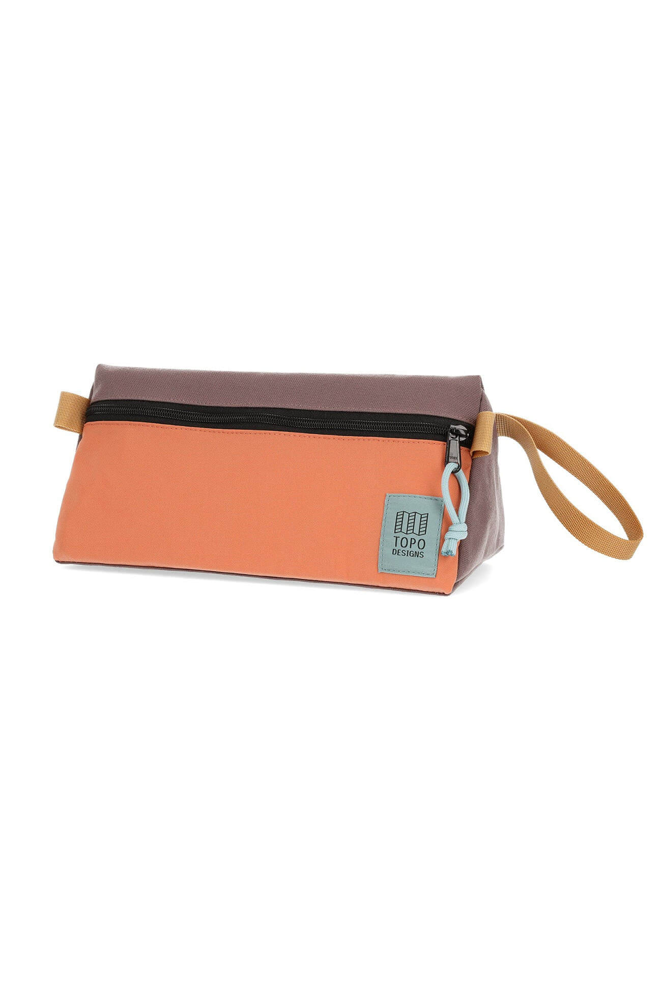 Topo Designs dopp kit in coral and peppercorn