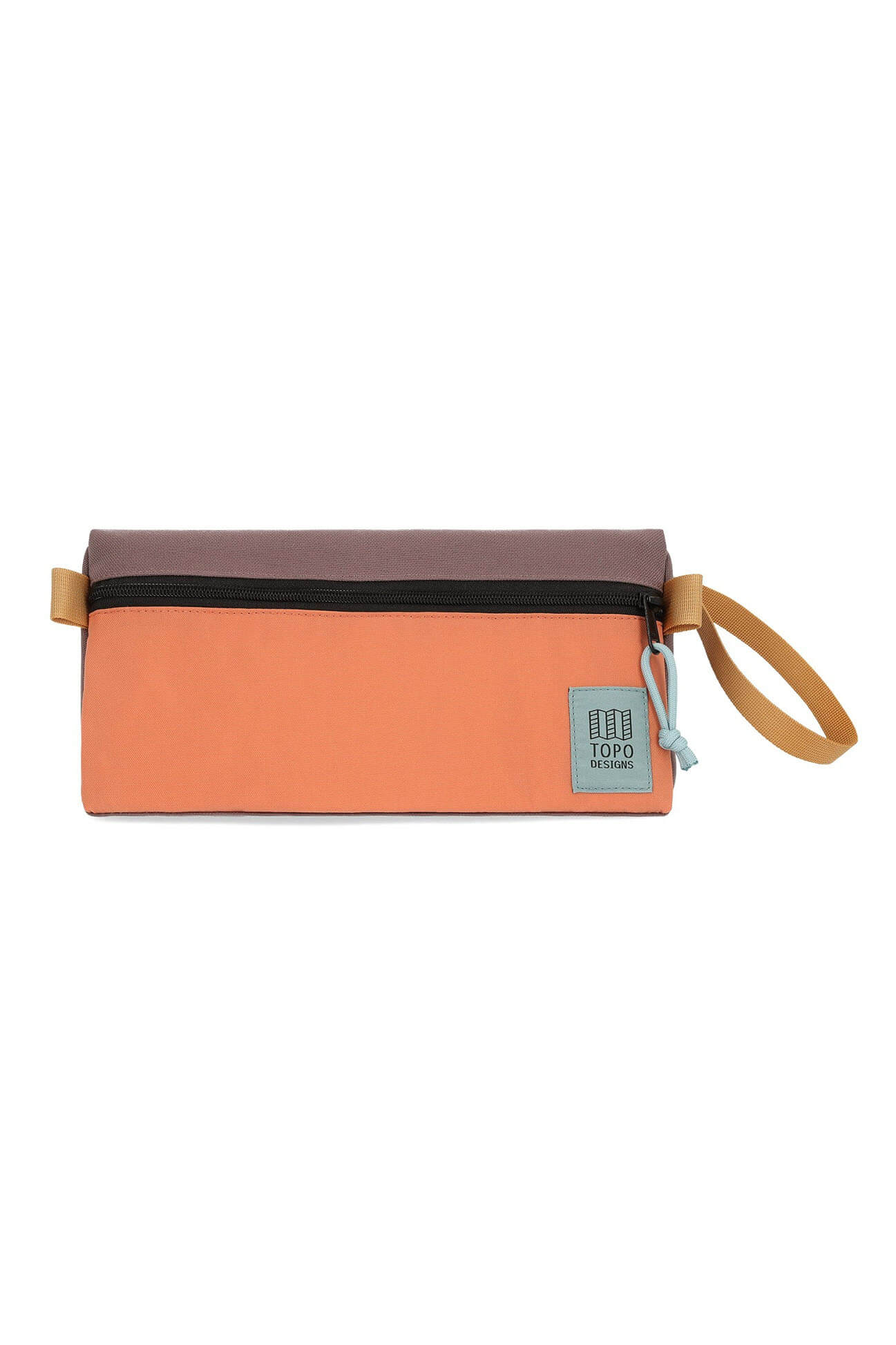 Topo Designs dopp kit in coral and peppercorn