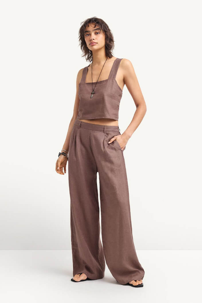 Vitamin A Getaway Pant in mocha brown