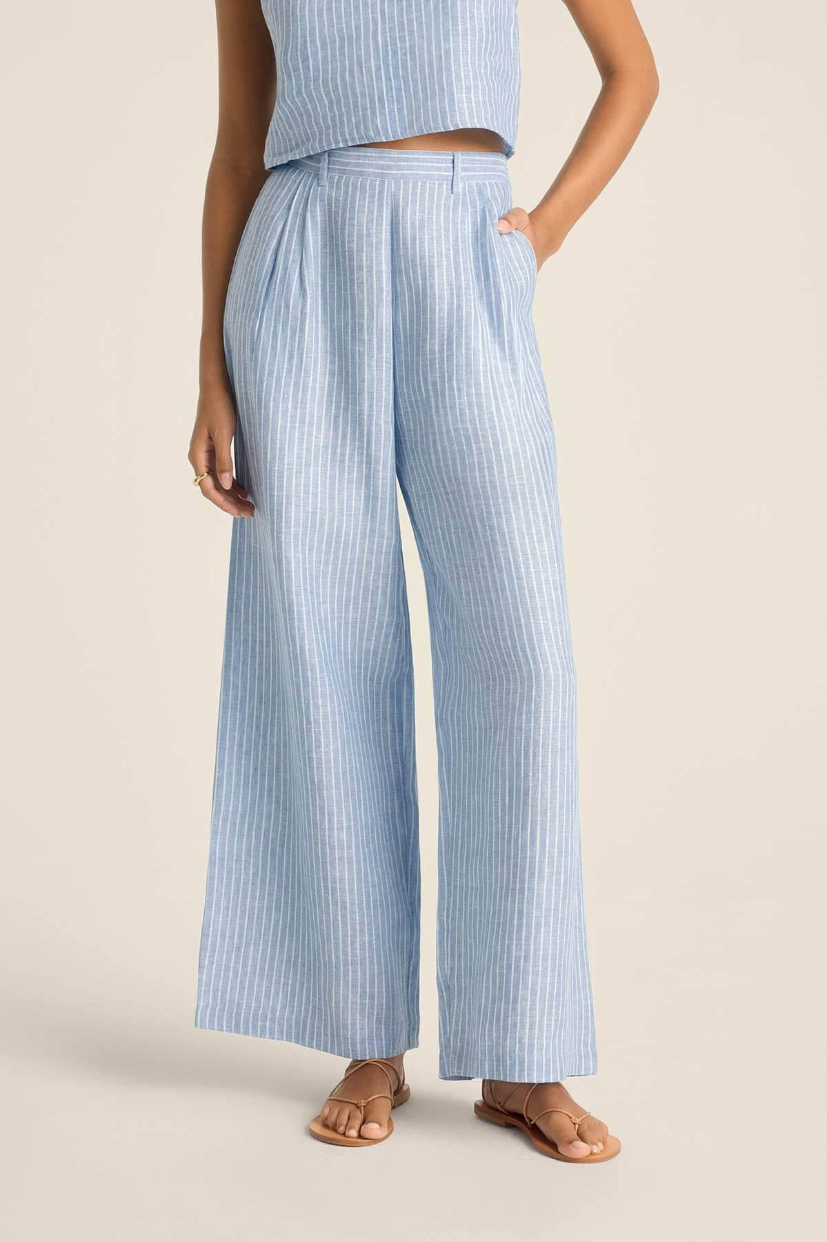 Vitamin A getaway pant in summer stripe