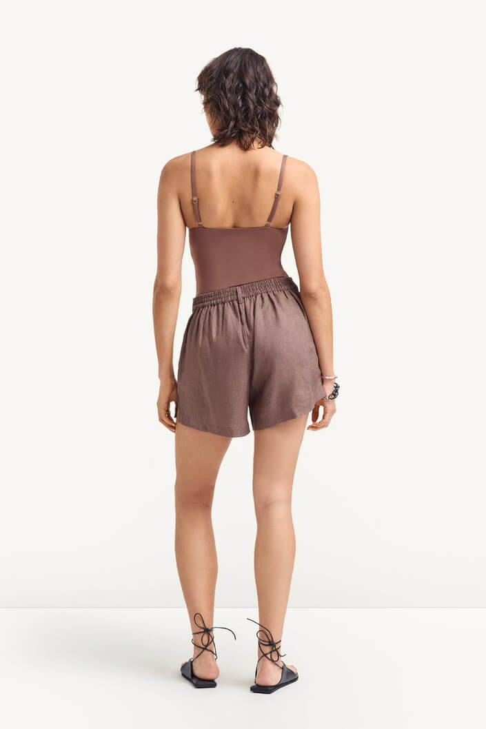 Vitamin A Getaway Short in mocha brown