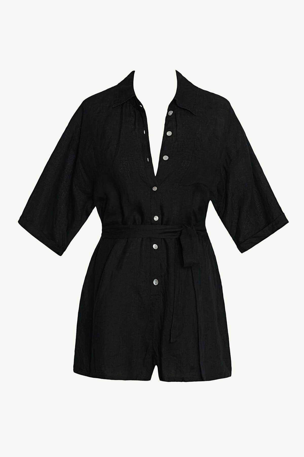 Vitamin A playa romper in black