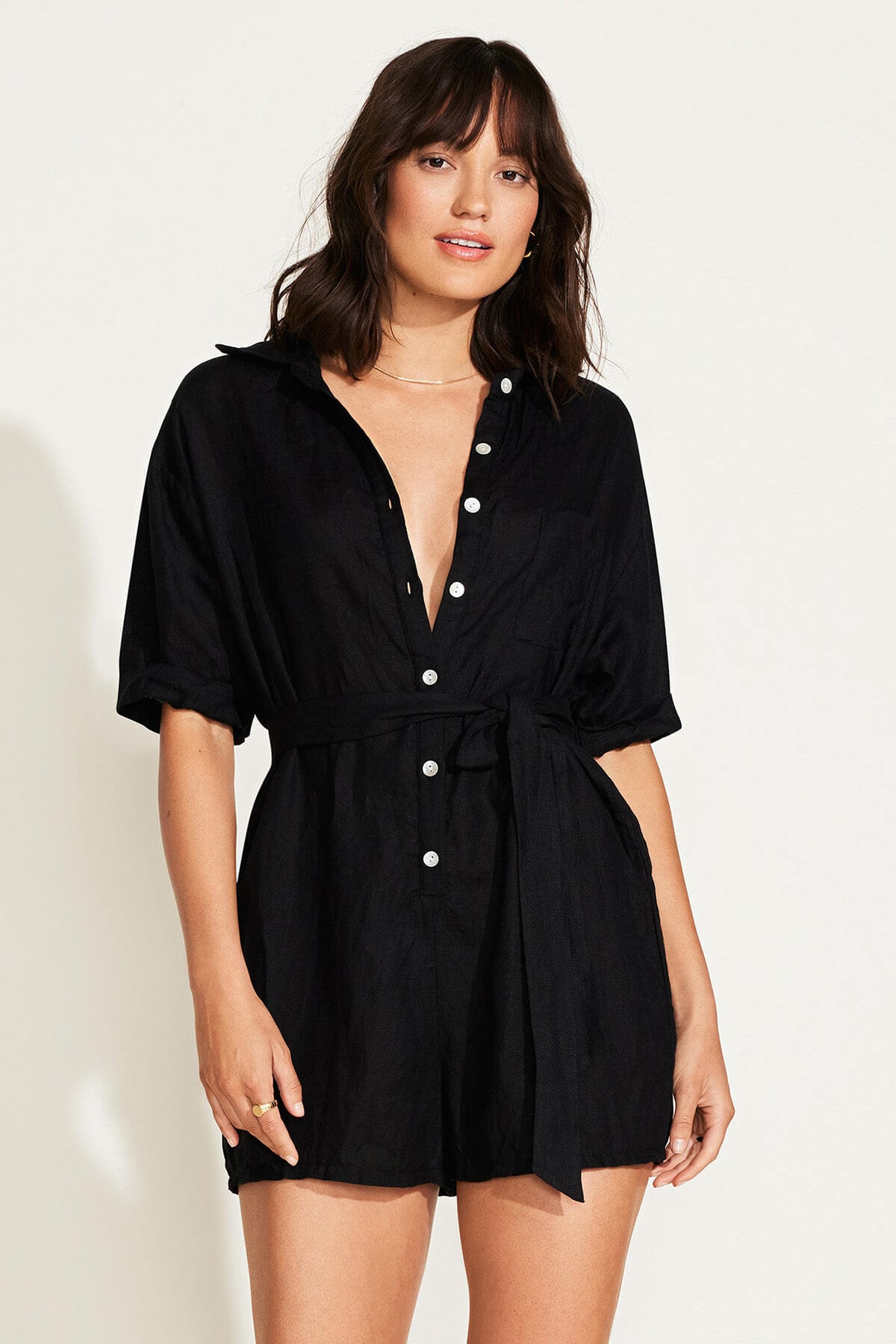 Vitamin A playa romper in black