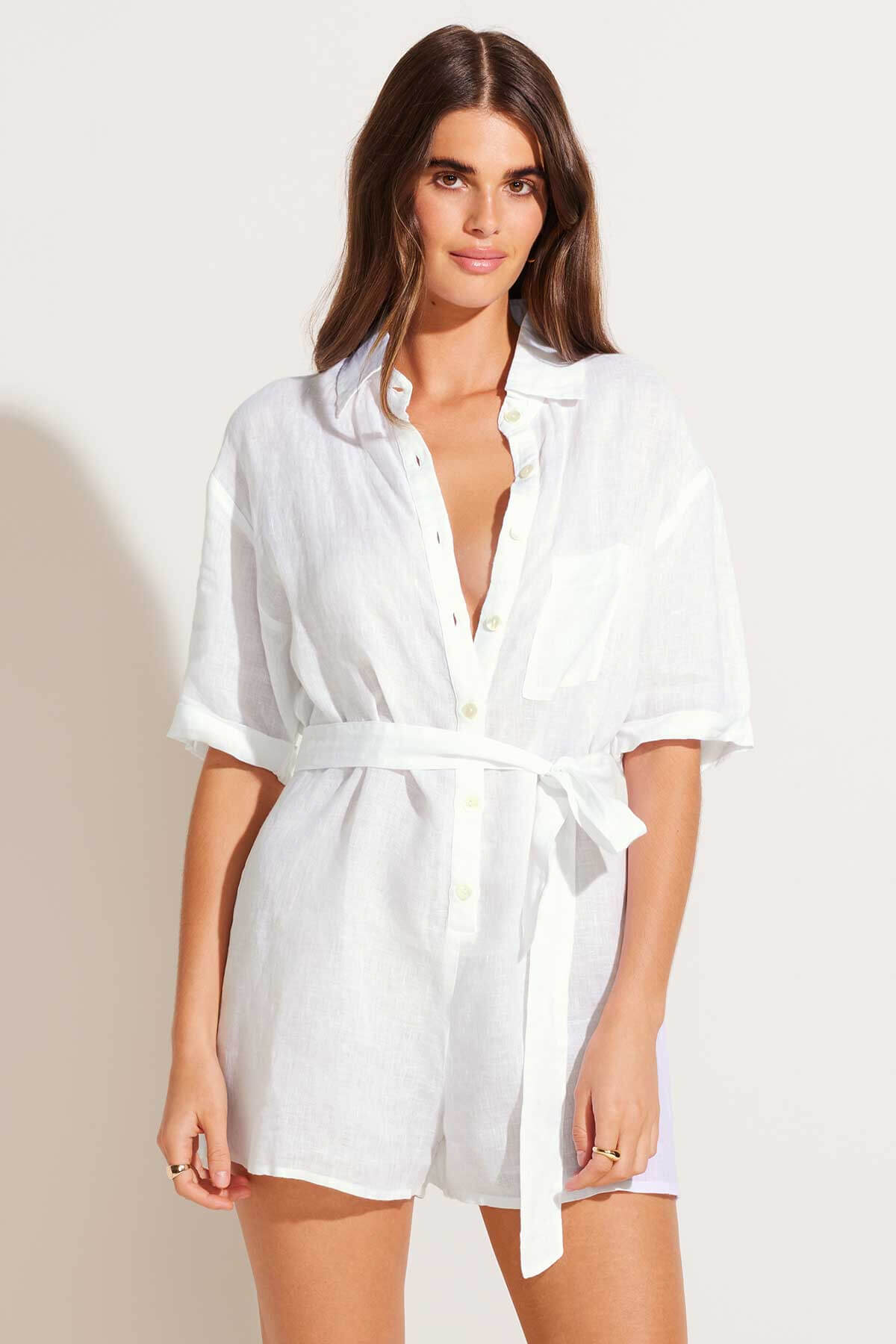 Vitamin A playa romper in white