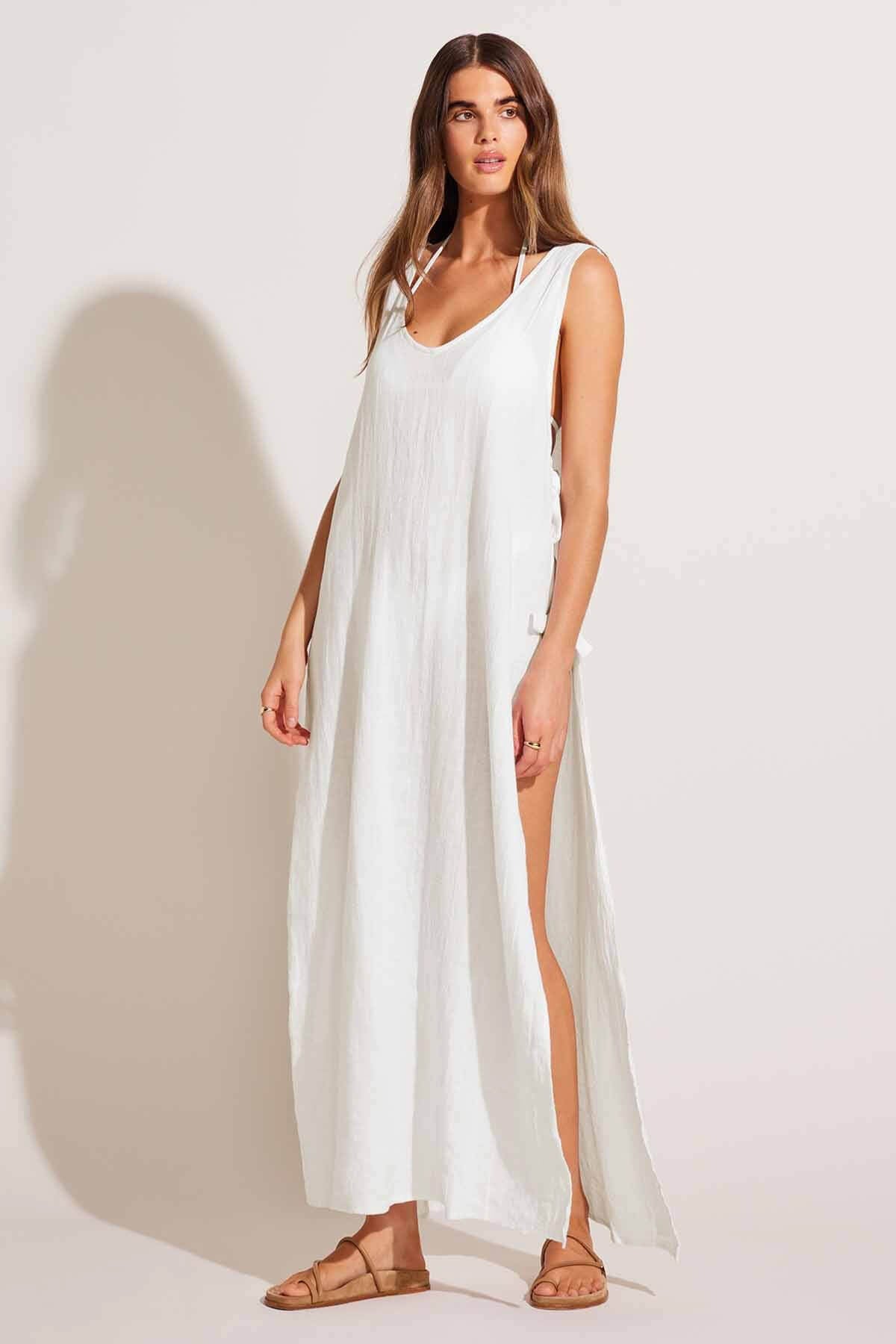 Vitamin A riviera dress in white