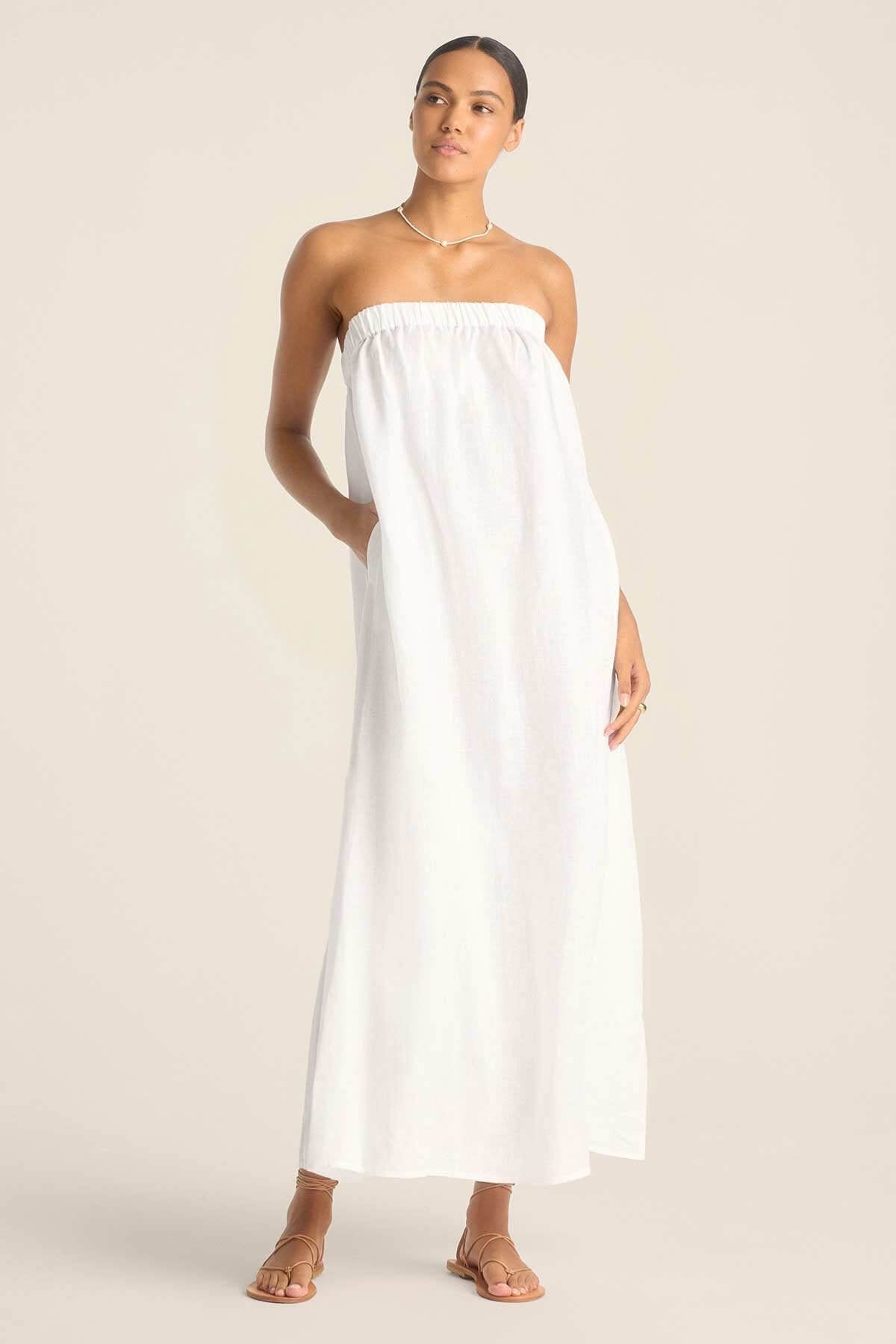 Vitamin A soleil dress in white