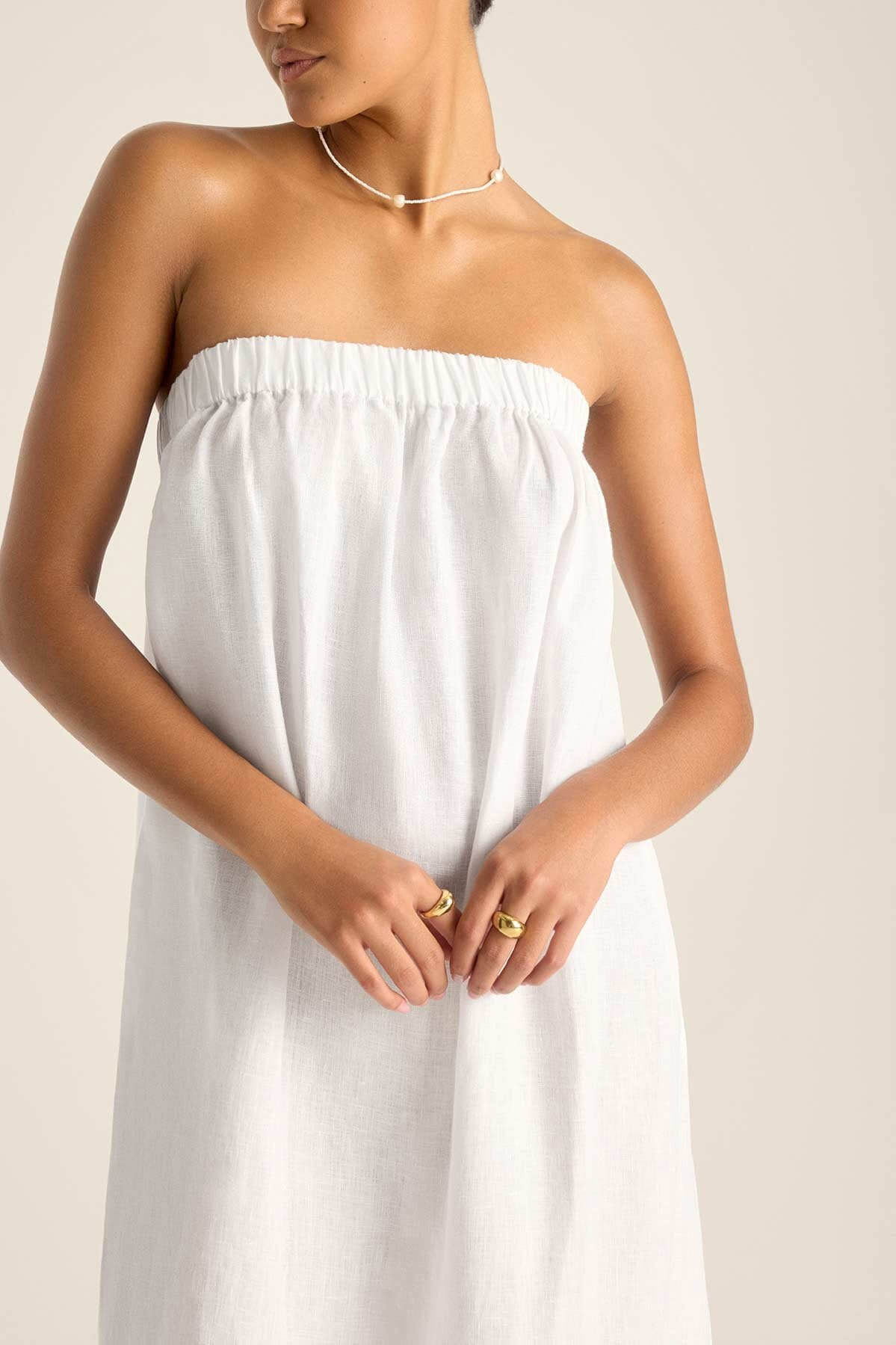Vitamin A soleil dress in white