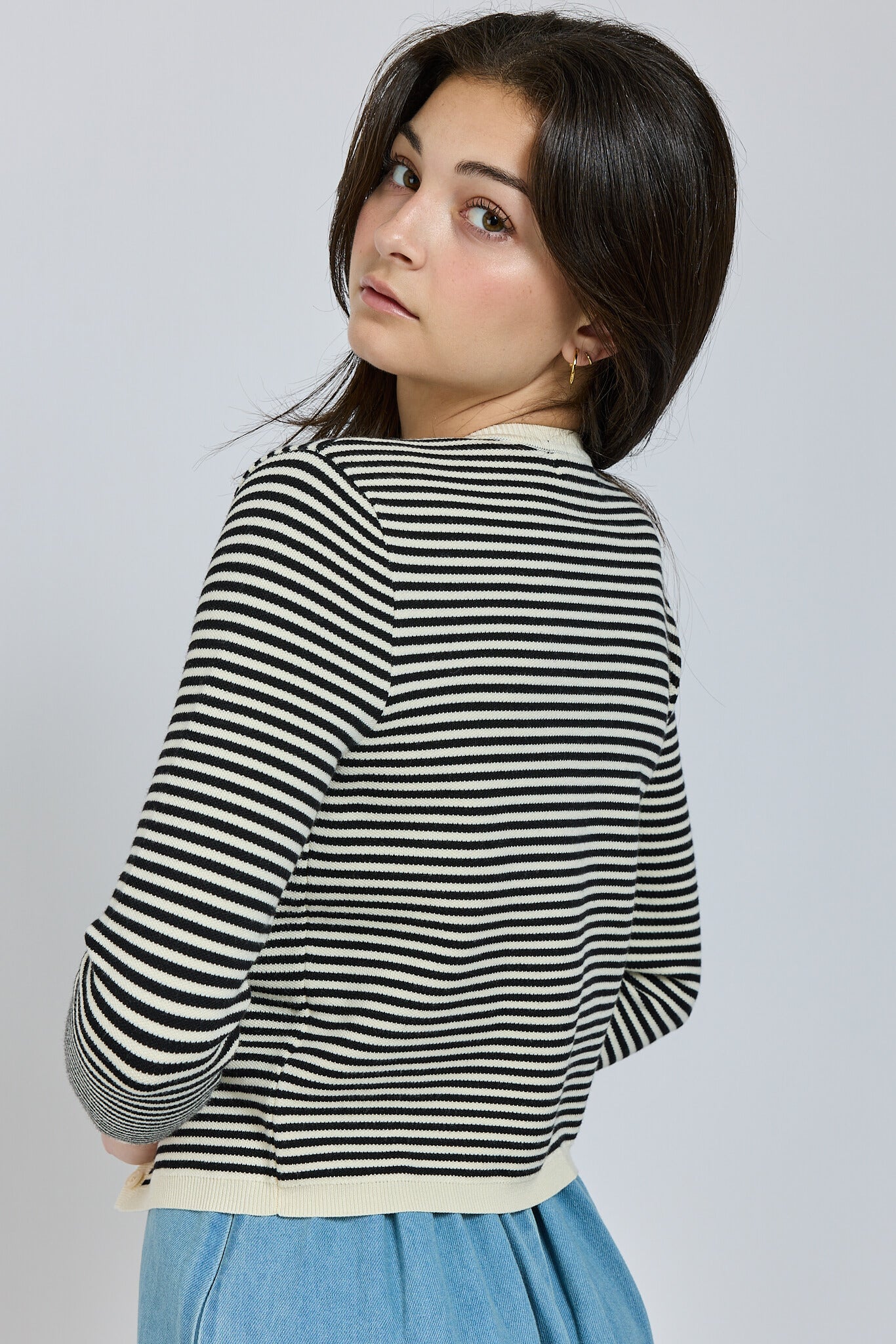 Womens striped cardigan