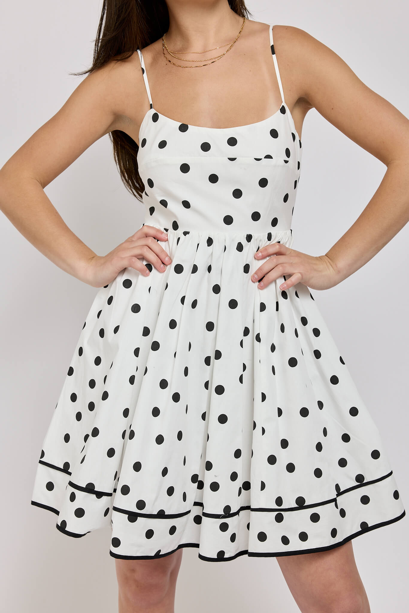 Womens short polka dot dress