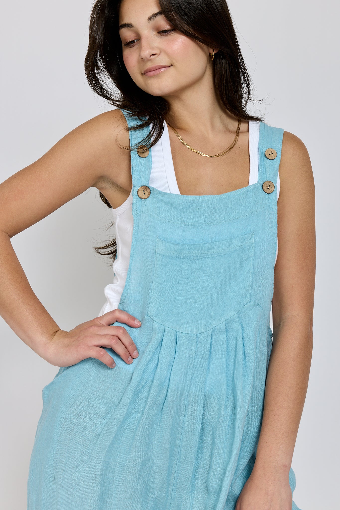 Womens overall with front chest pocket