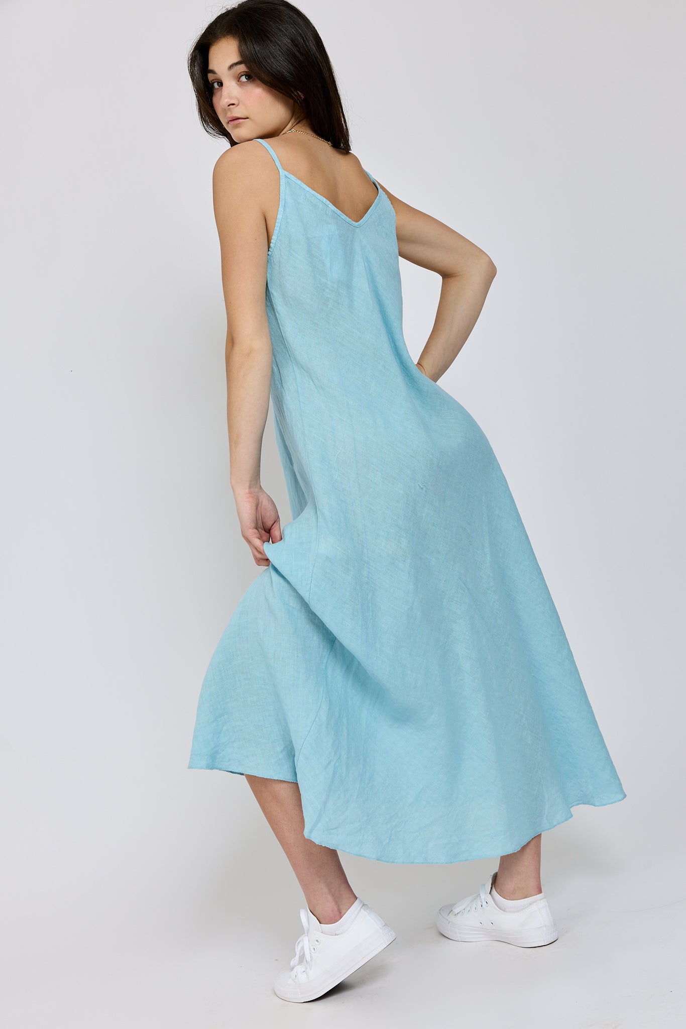 Womens midi length slip dress