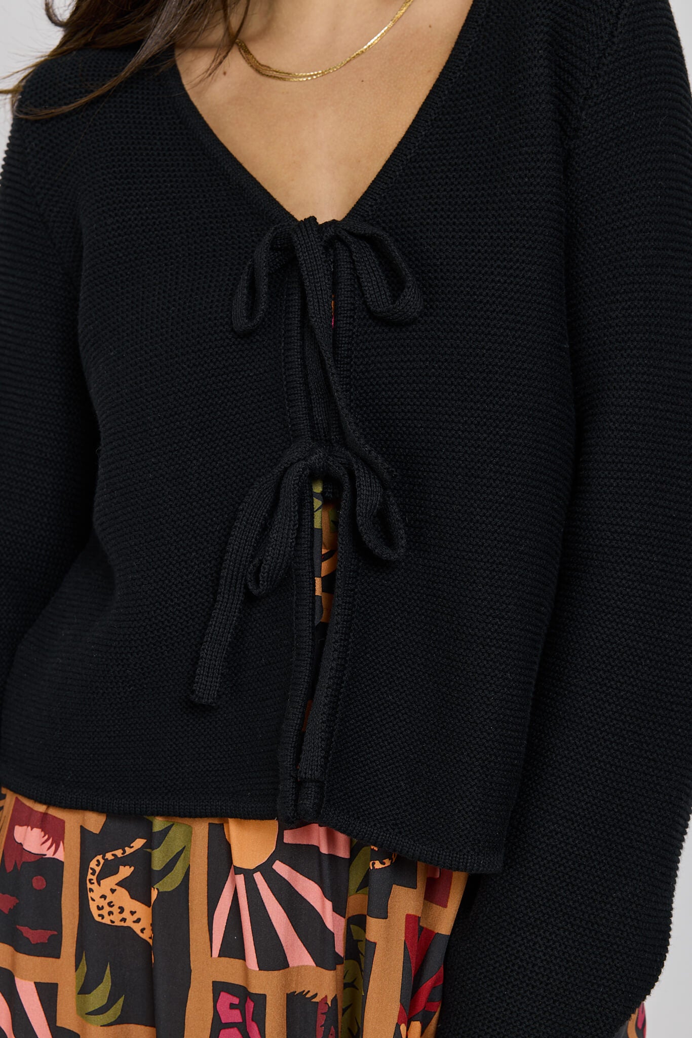 Womens front tie cardigan