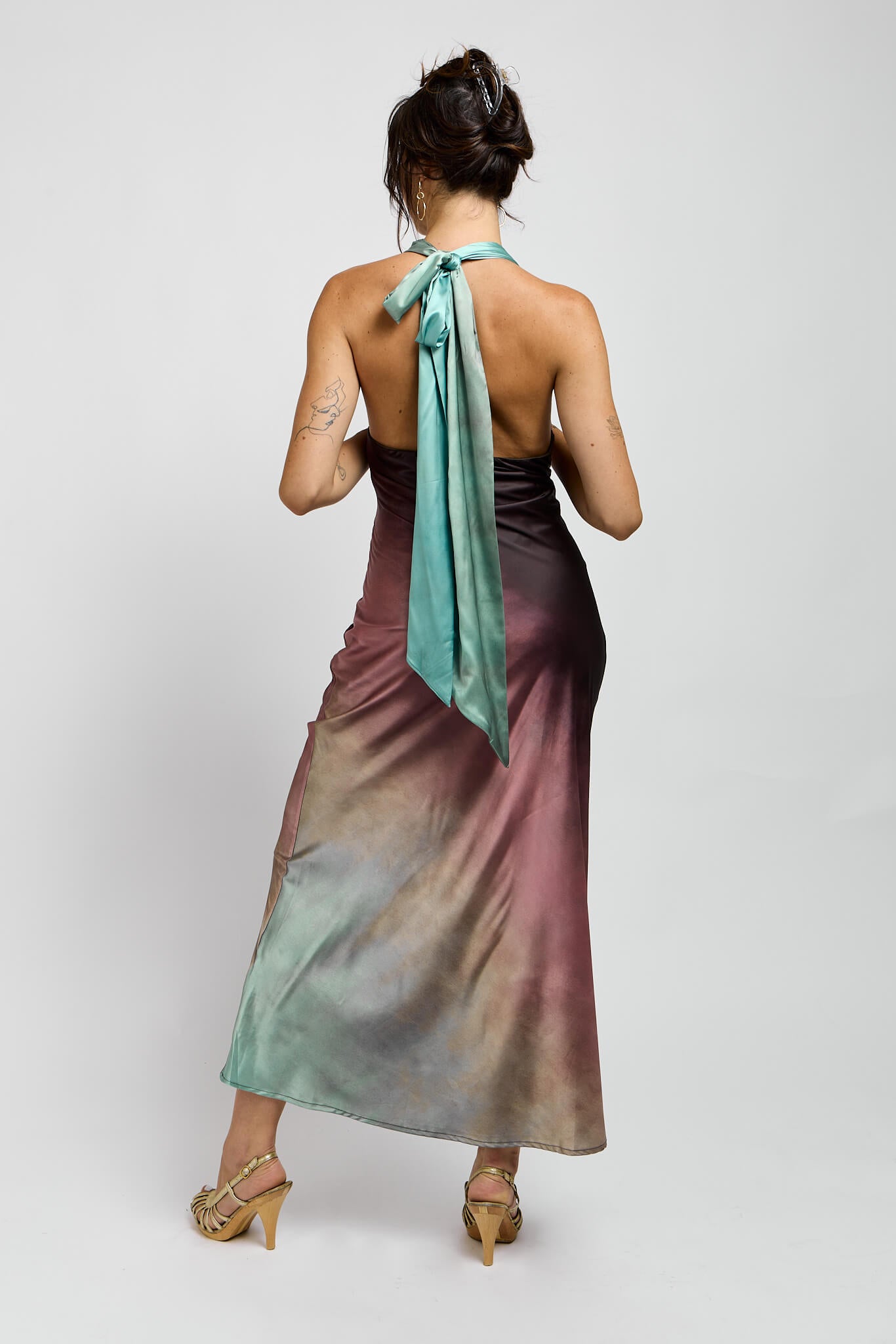 Womens backless maxi dress