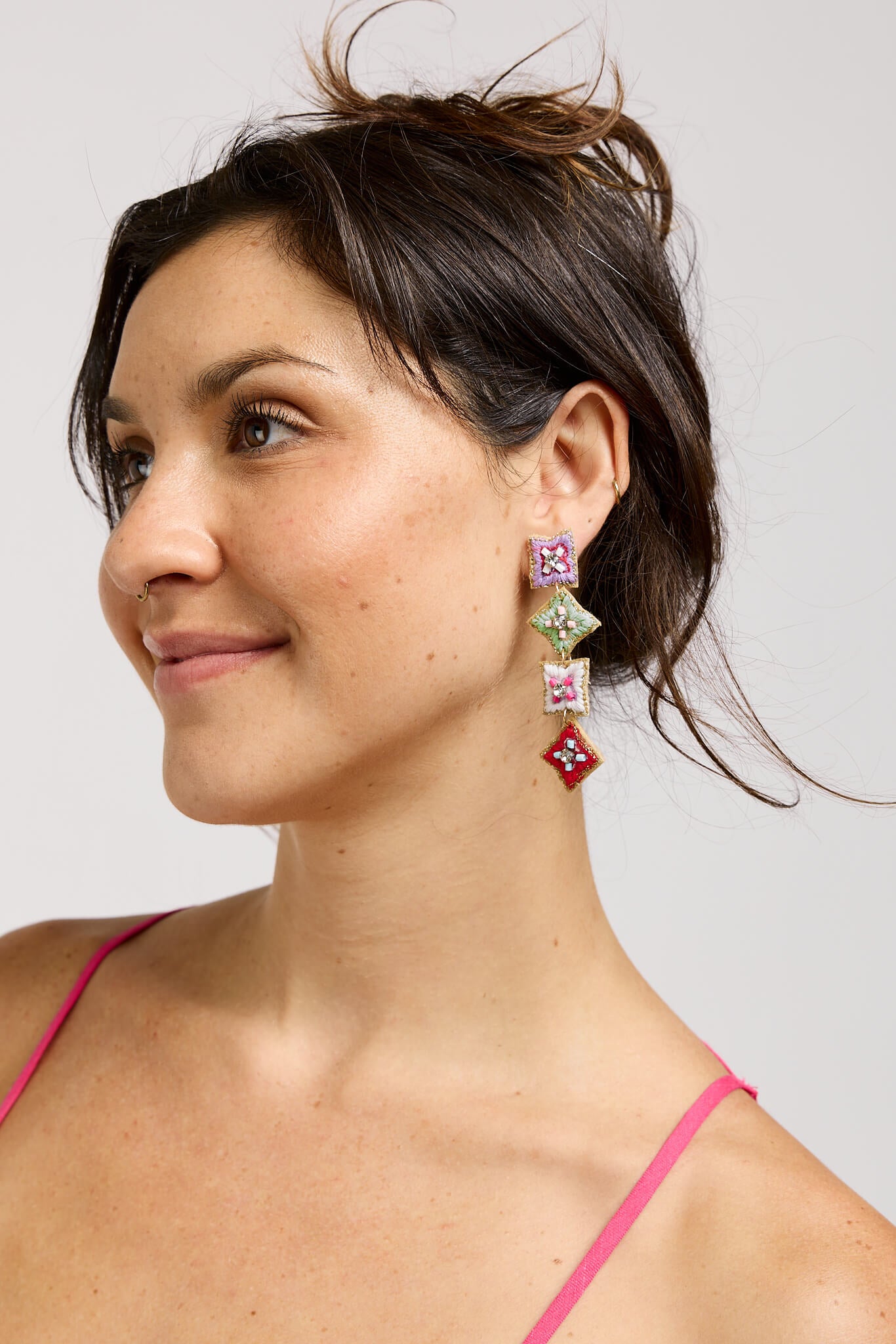 Womens colorful dangle earrings