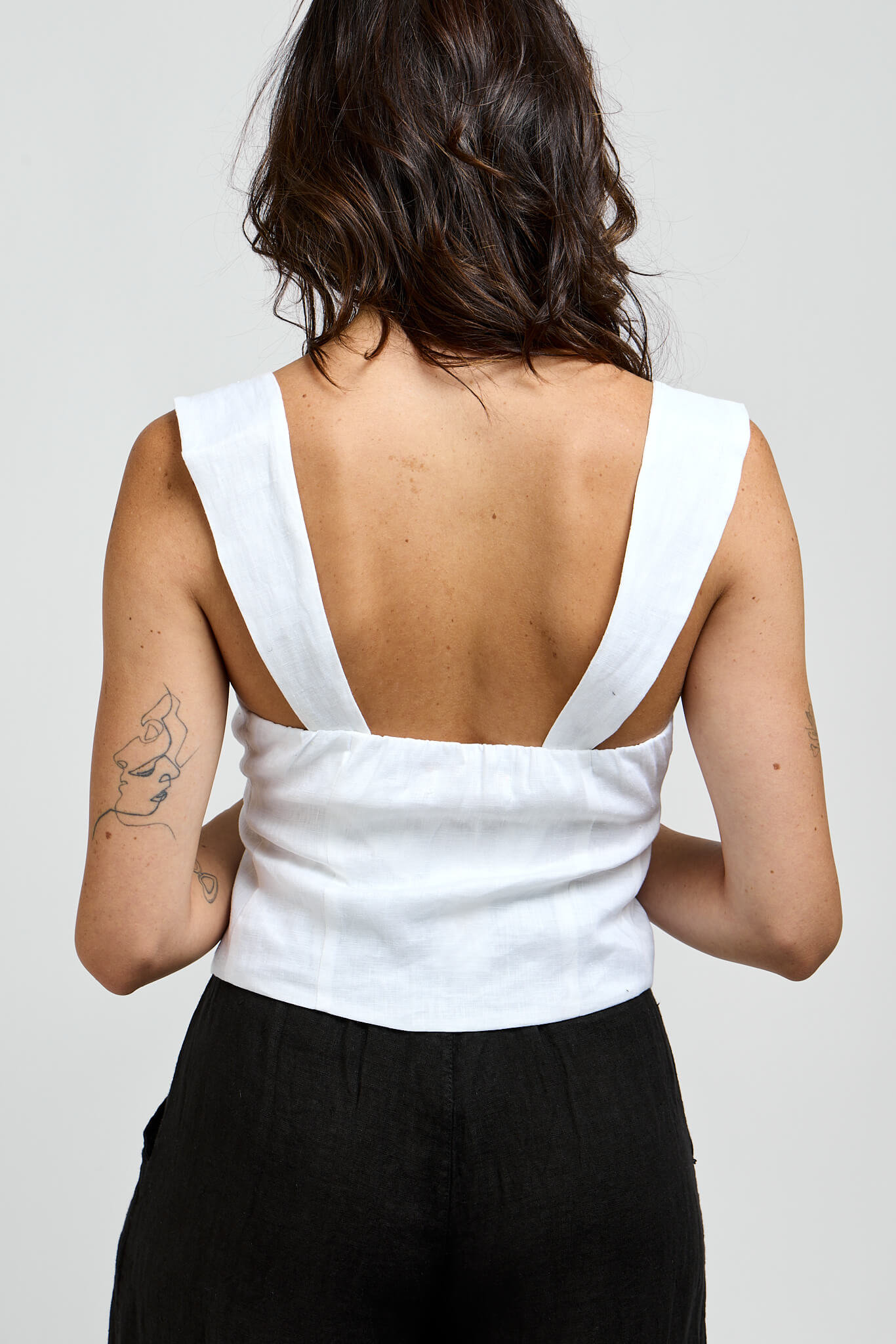 Womens wide strap adjustable straps crop top