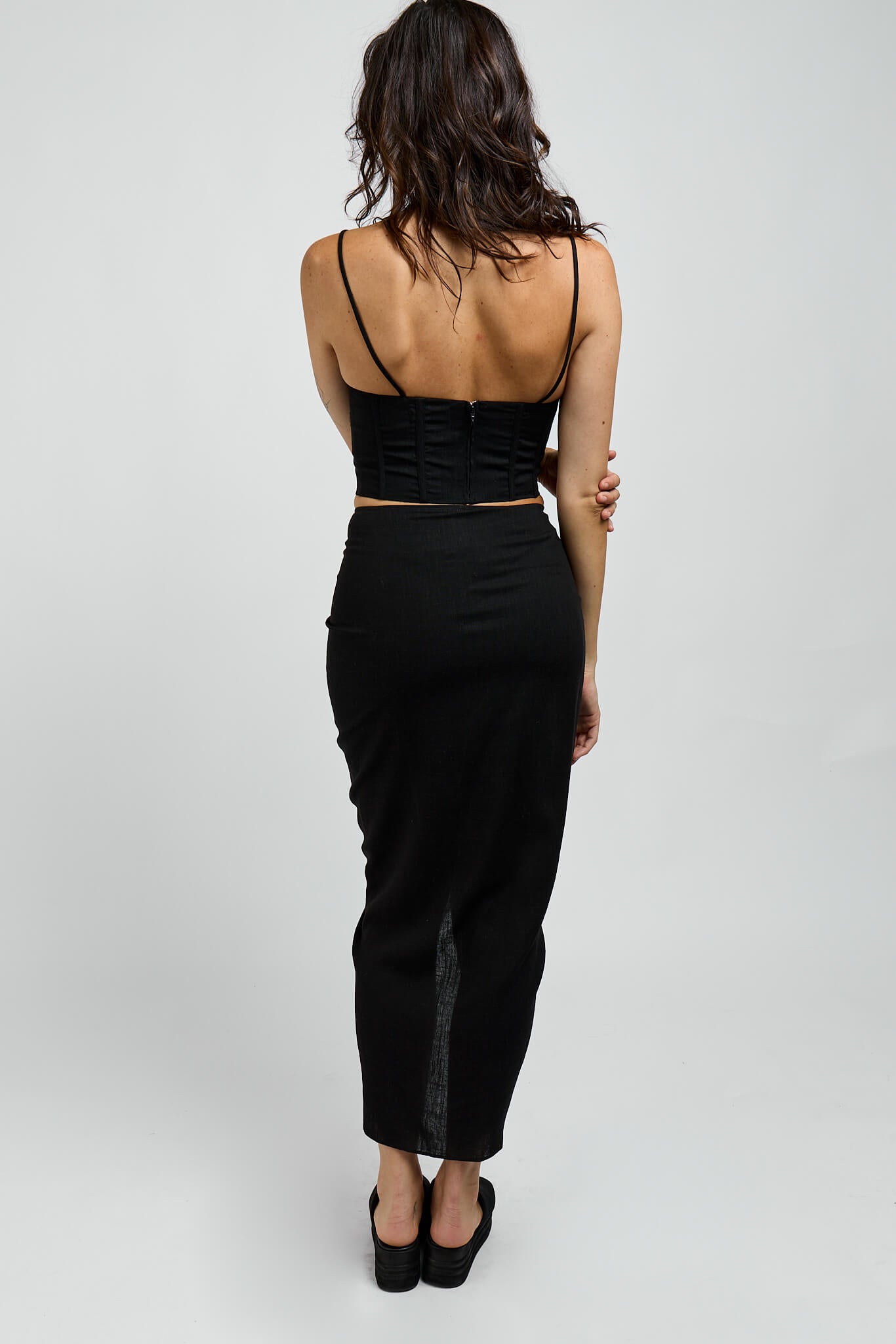 Womens high waisted black skirt