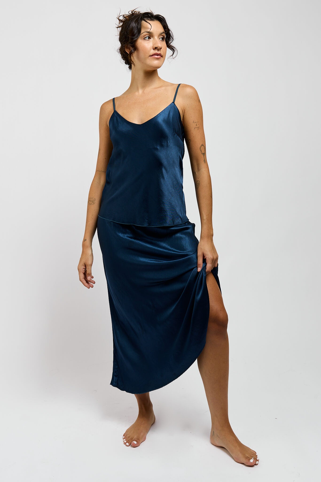 Womens v neck silky tank