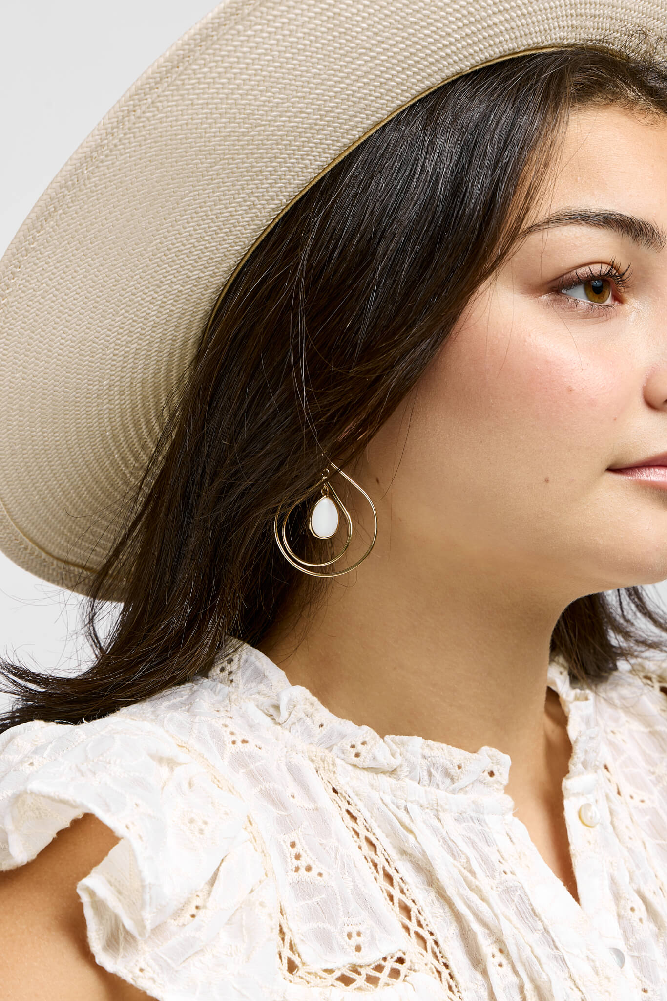 Womens tiered hoop earrings