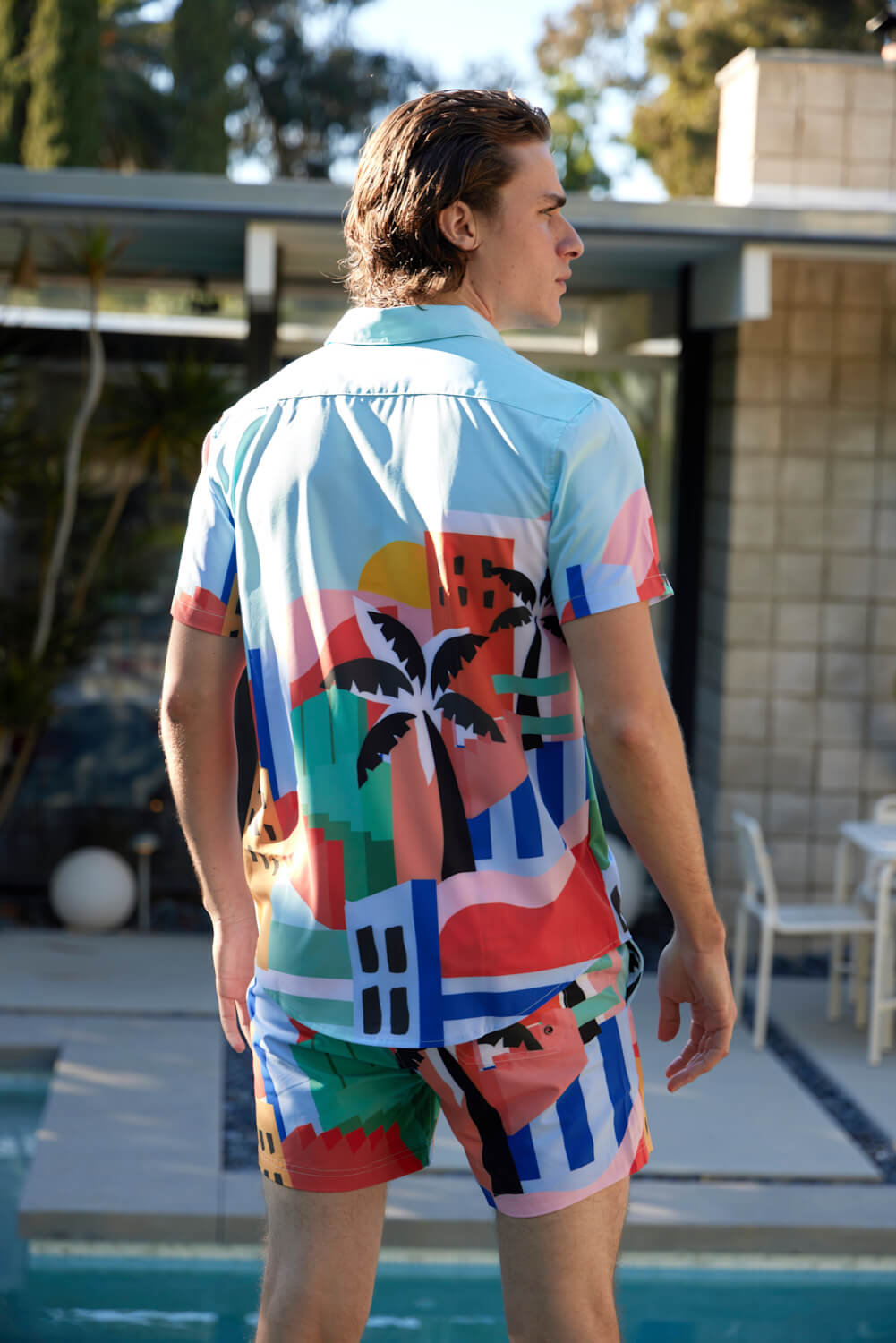 Men's printed swim trunks