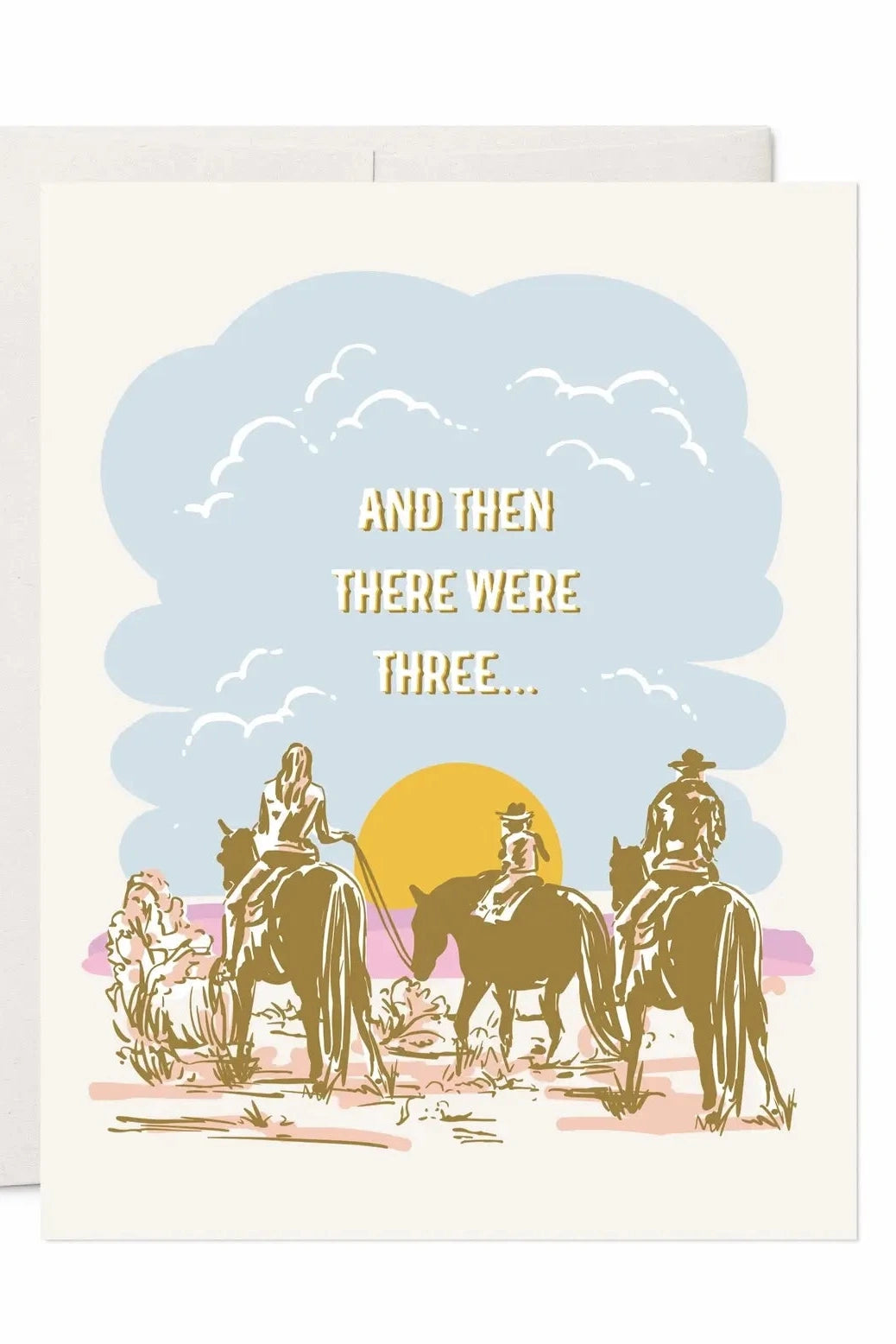 Antiquaria cowboys baby card