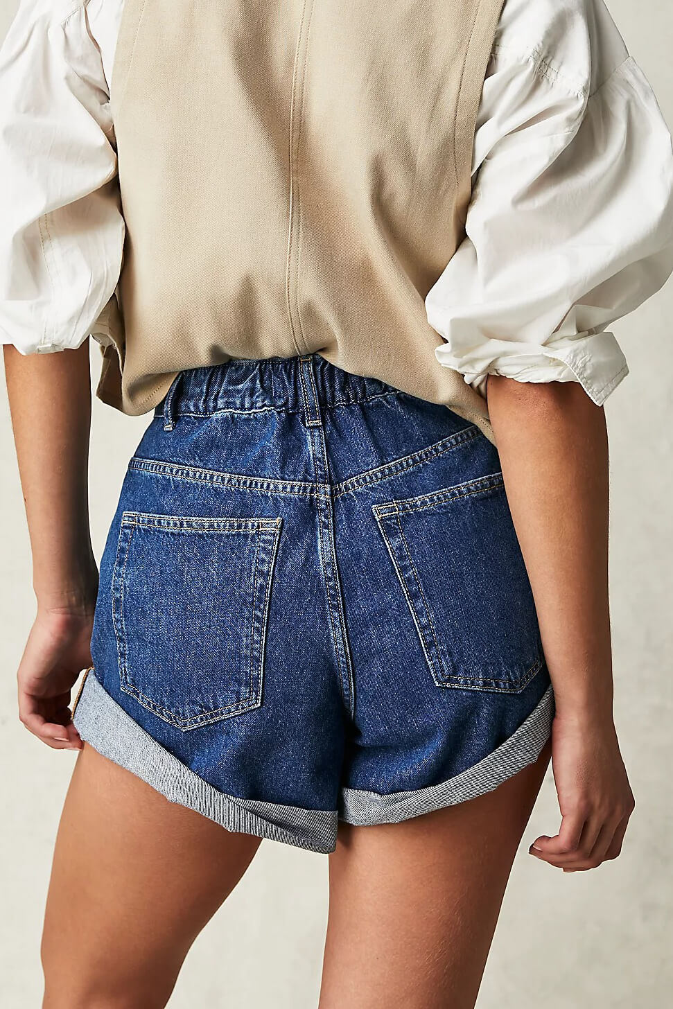 free people denim shorts