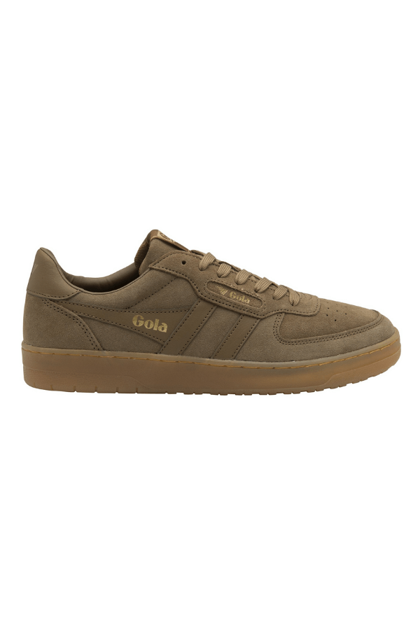 Gola mens hawk shoe in suede and gum sole