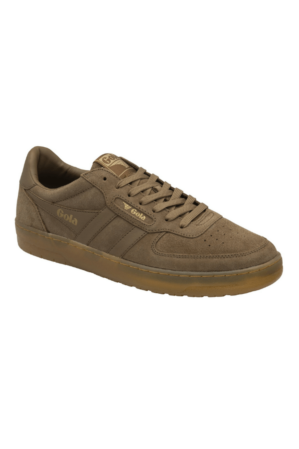 Gola mens hawk shoe in suede and gum sole