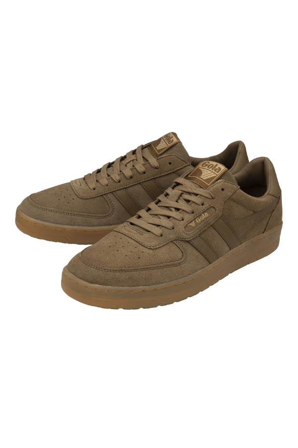 Gola mens hawk shoe in suede and gum sole