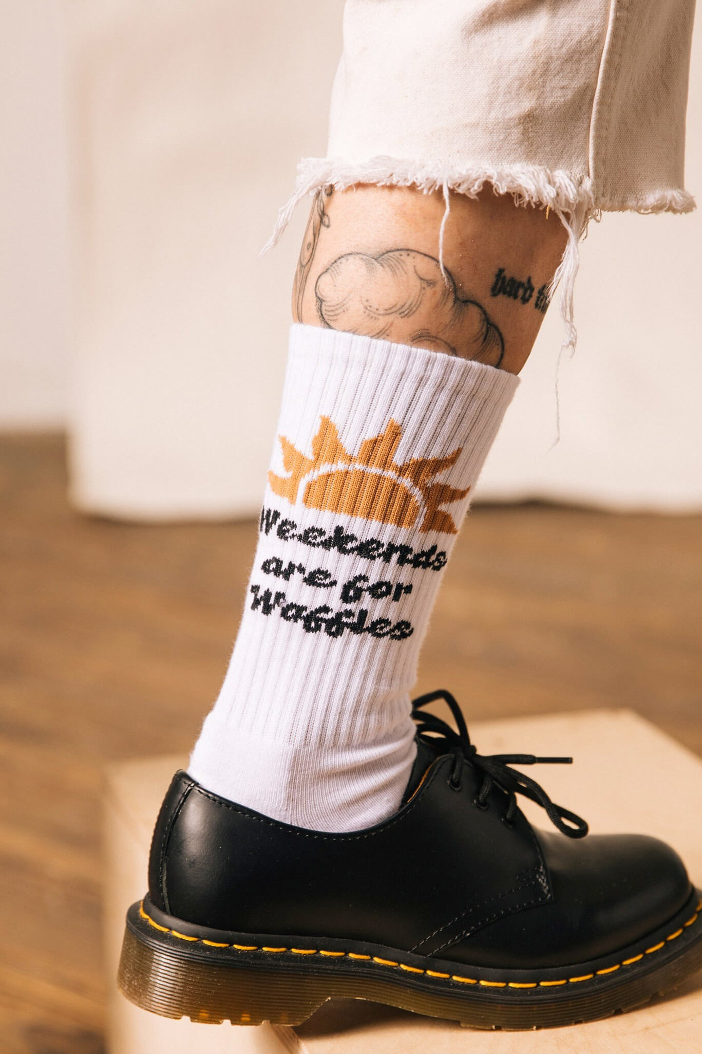 weekends are for waffles socks