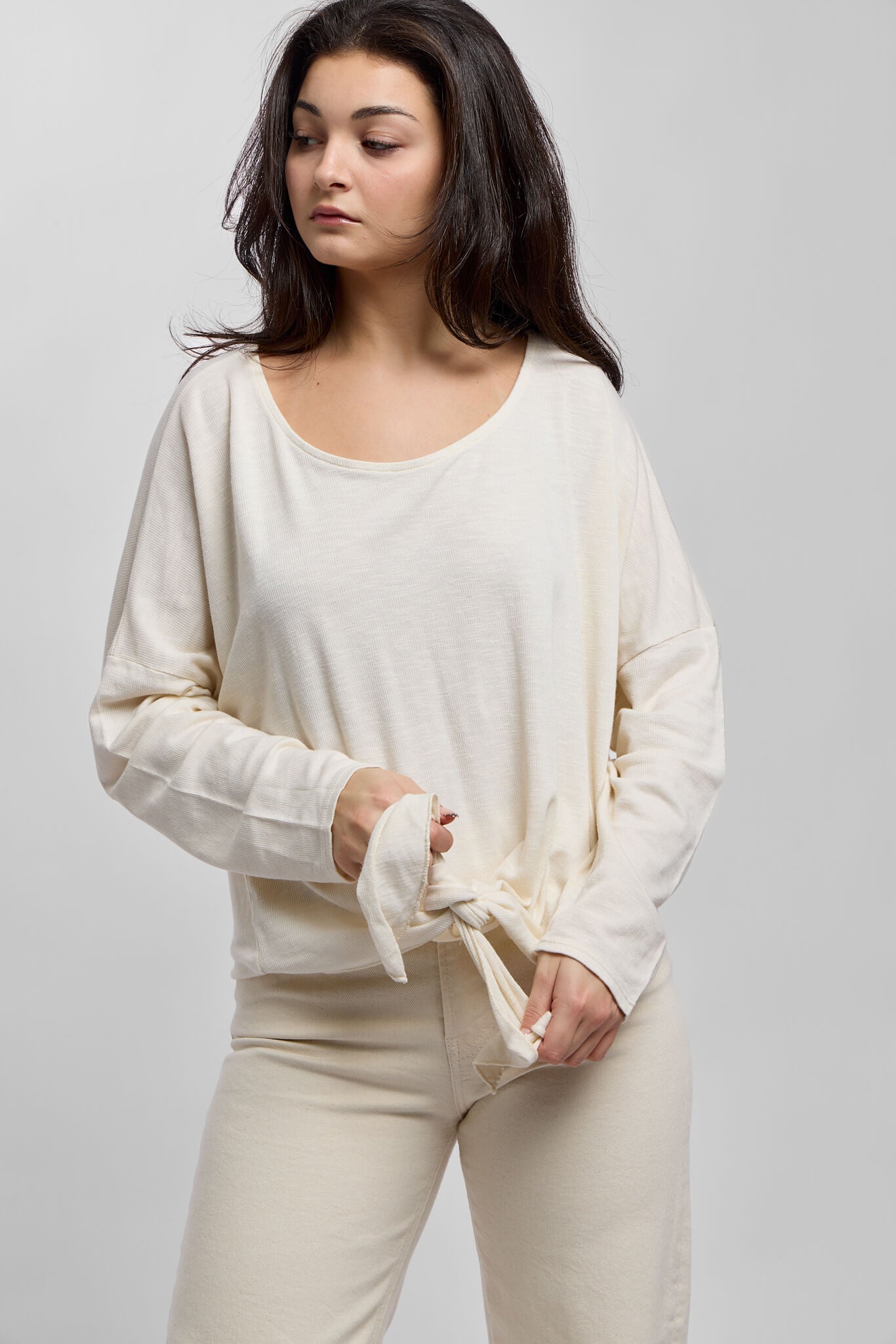 Womens soft cotton long sleeve made in italy