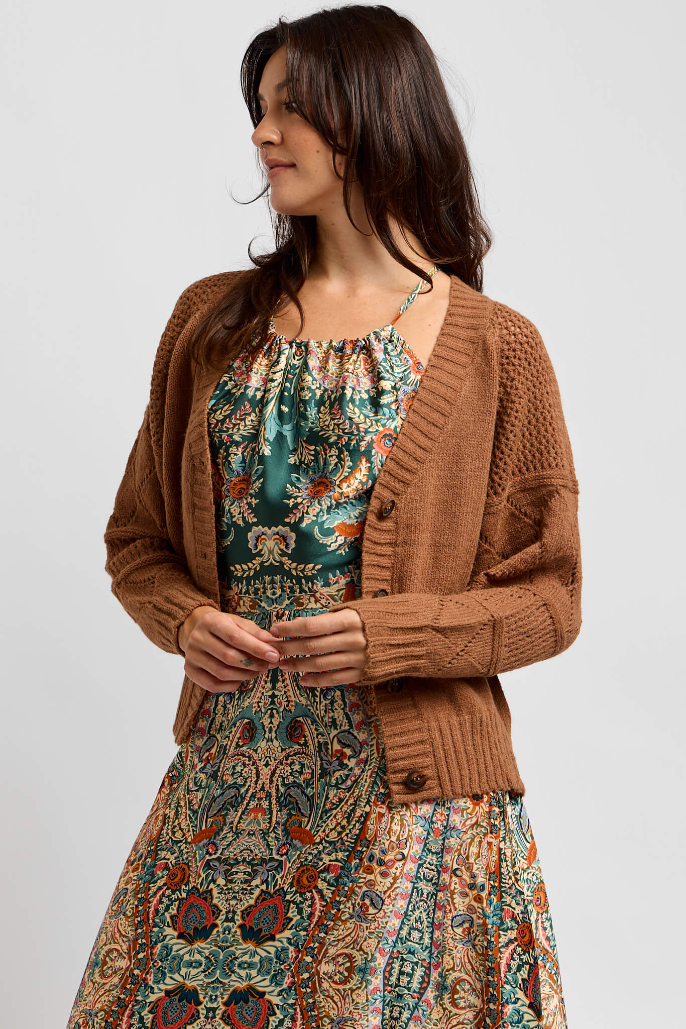 Womens brown cardigan