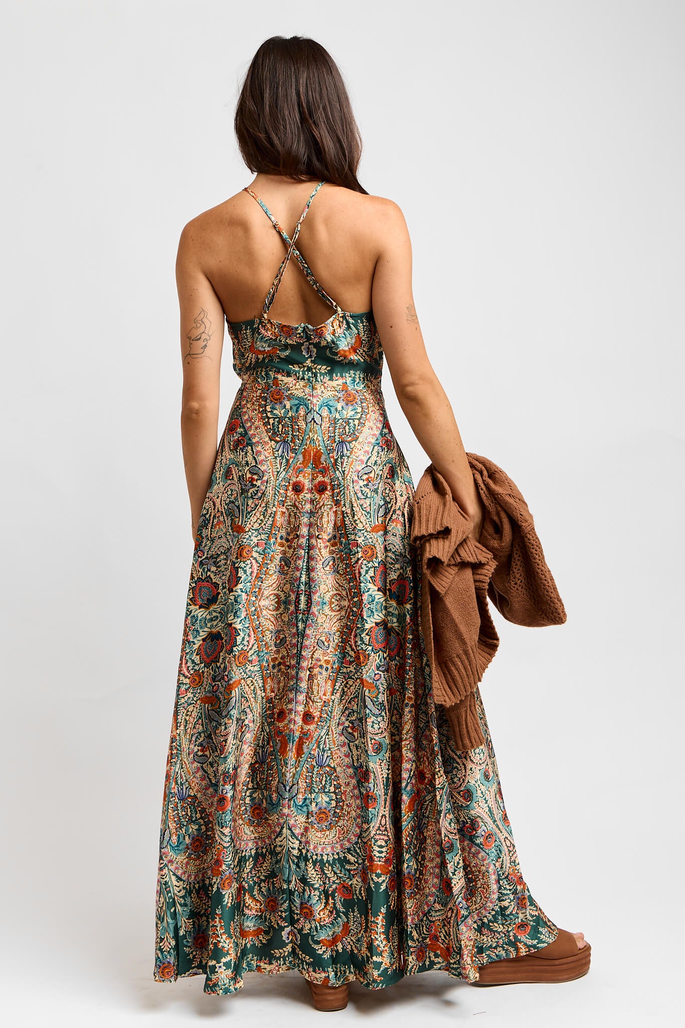 Womens maxi multicolored dress