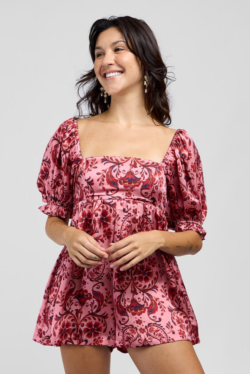 Womens silky type of romper