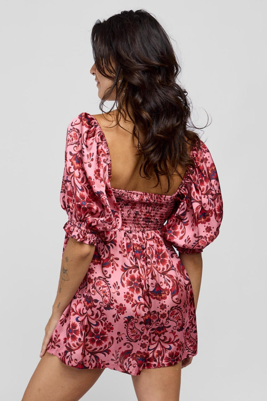 Womens smocked back romper