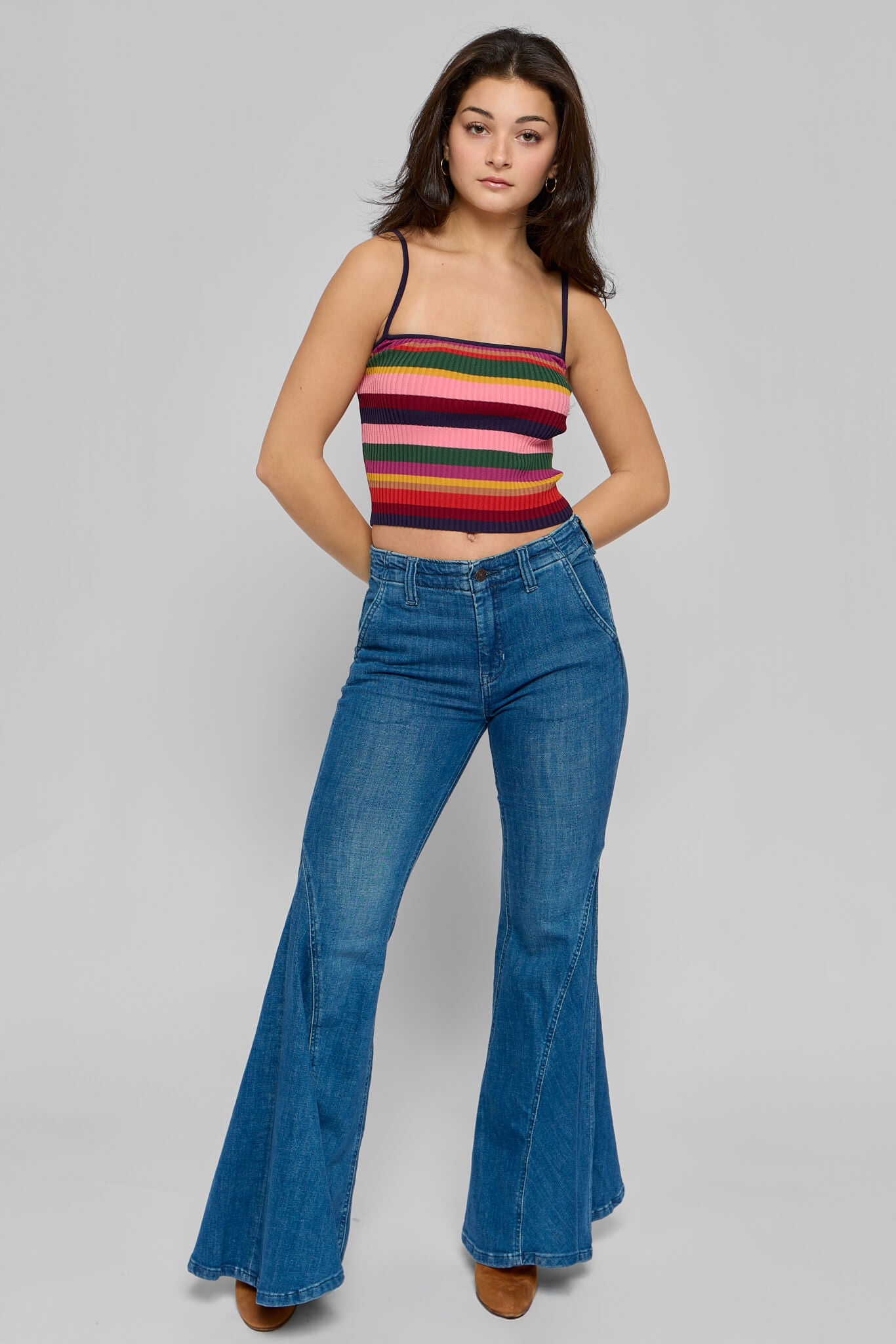 Free people mid rise flare jeans