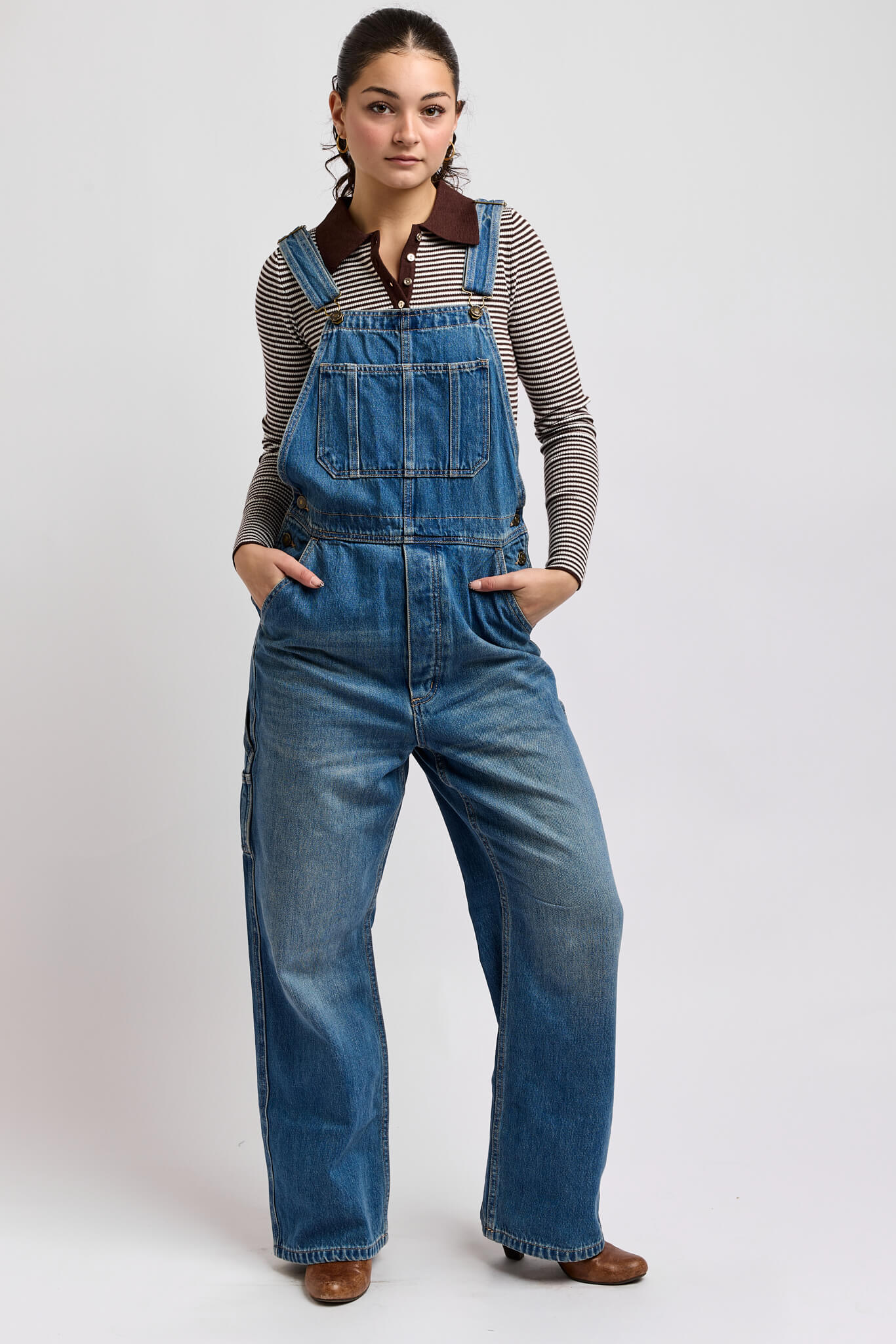 Rollas super loose overalls in dakota vintage