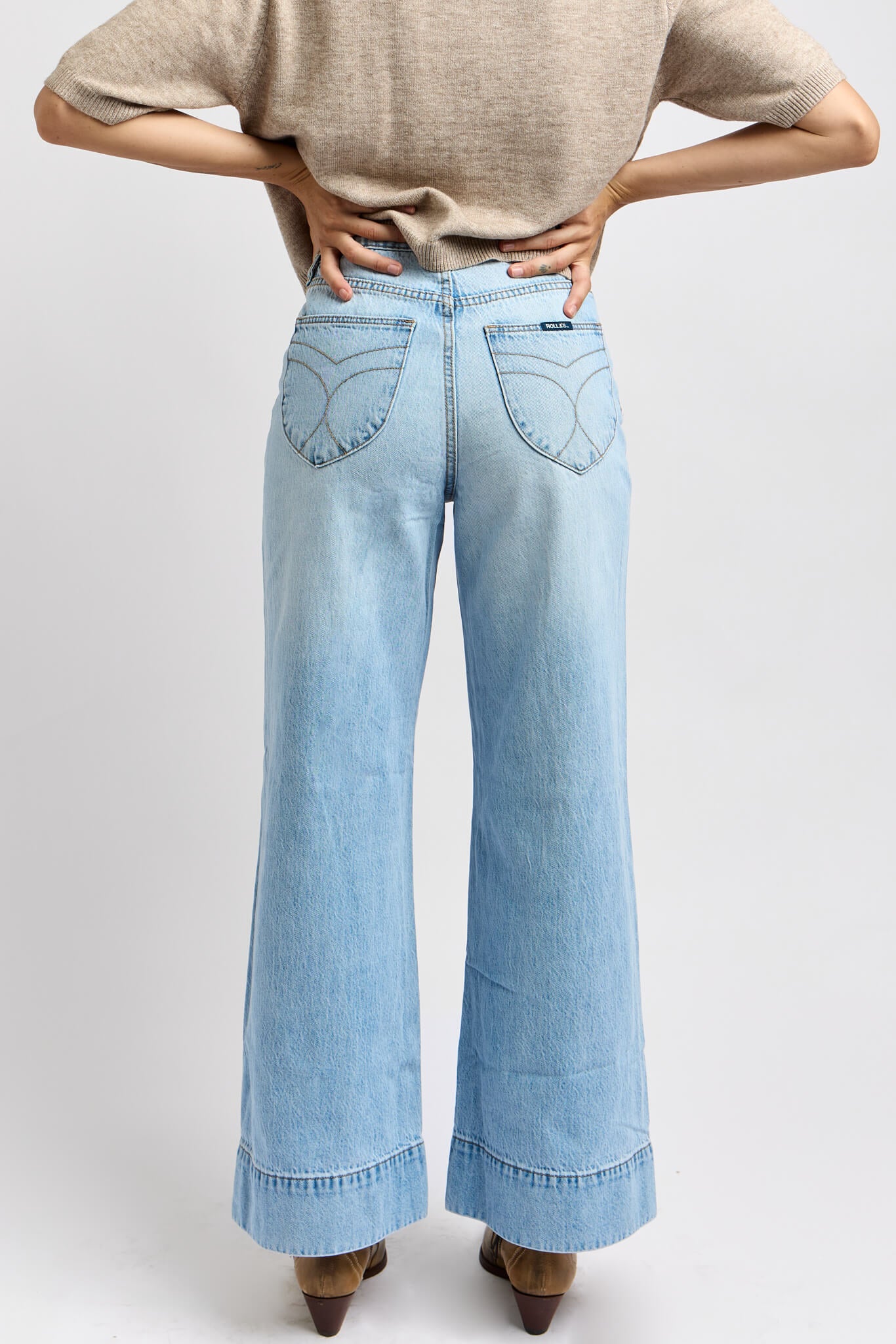 Rollas long jeans in breezy blue