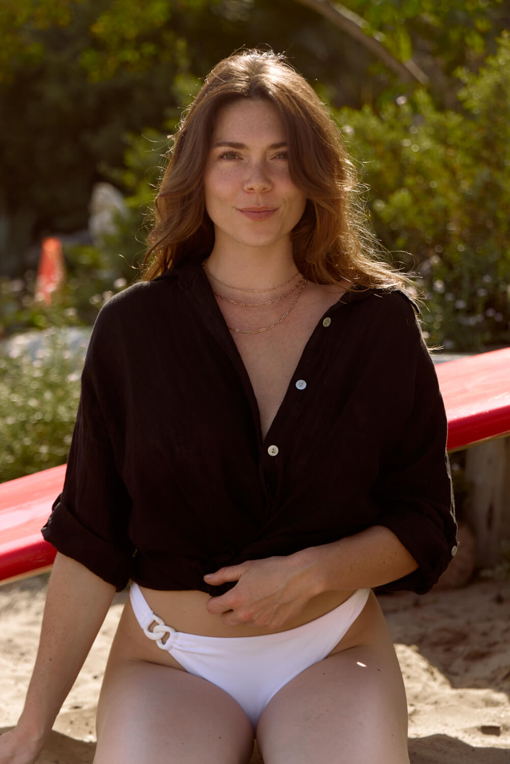 Womens white cheeky bottom