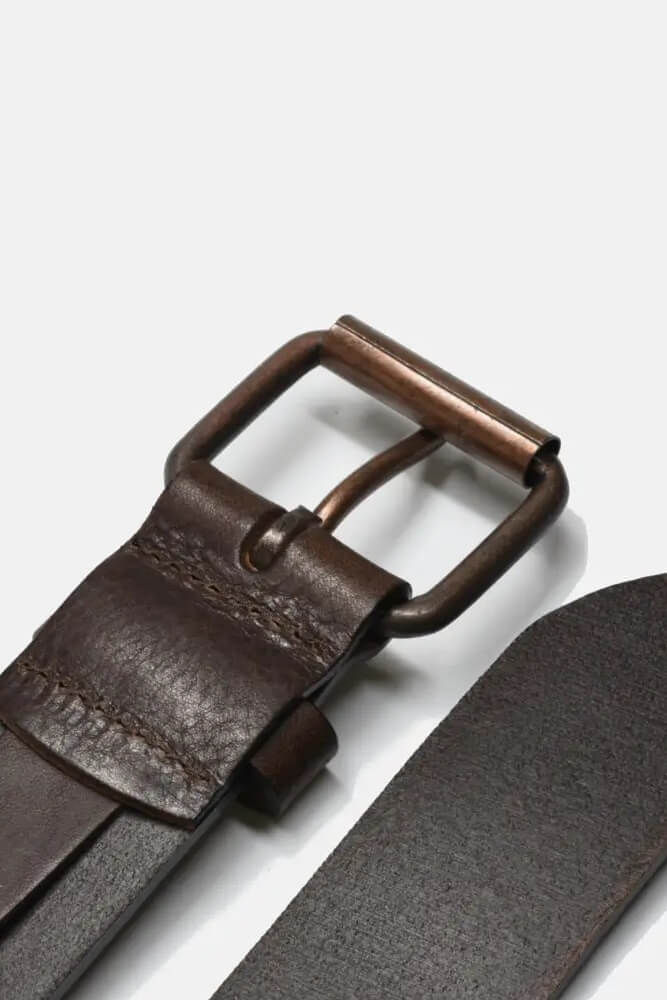 Copper Buckle Leather Belt - Kariella