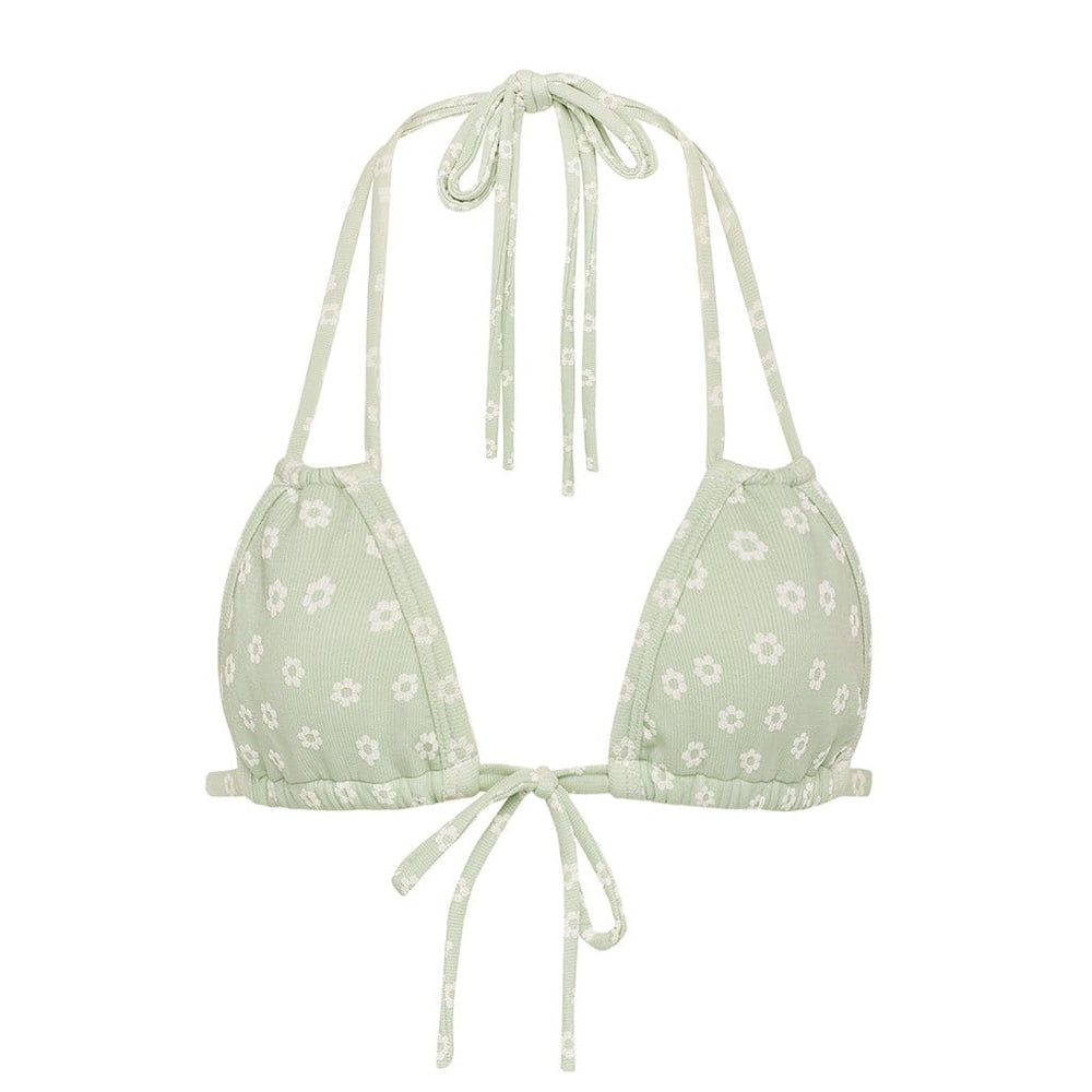 Jade Floral Euro Bow Bikini Top - Kariella