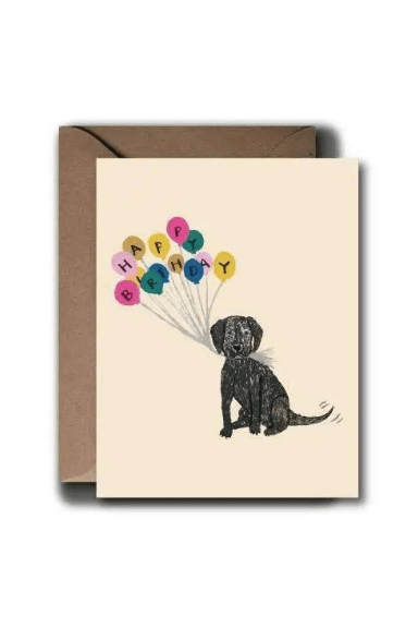 Black Lab Puppy Birthday Card - Kariella