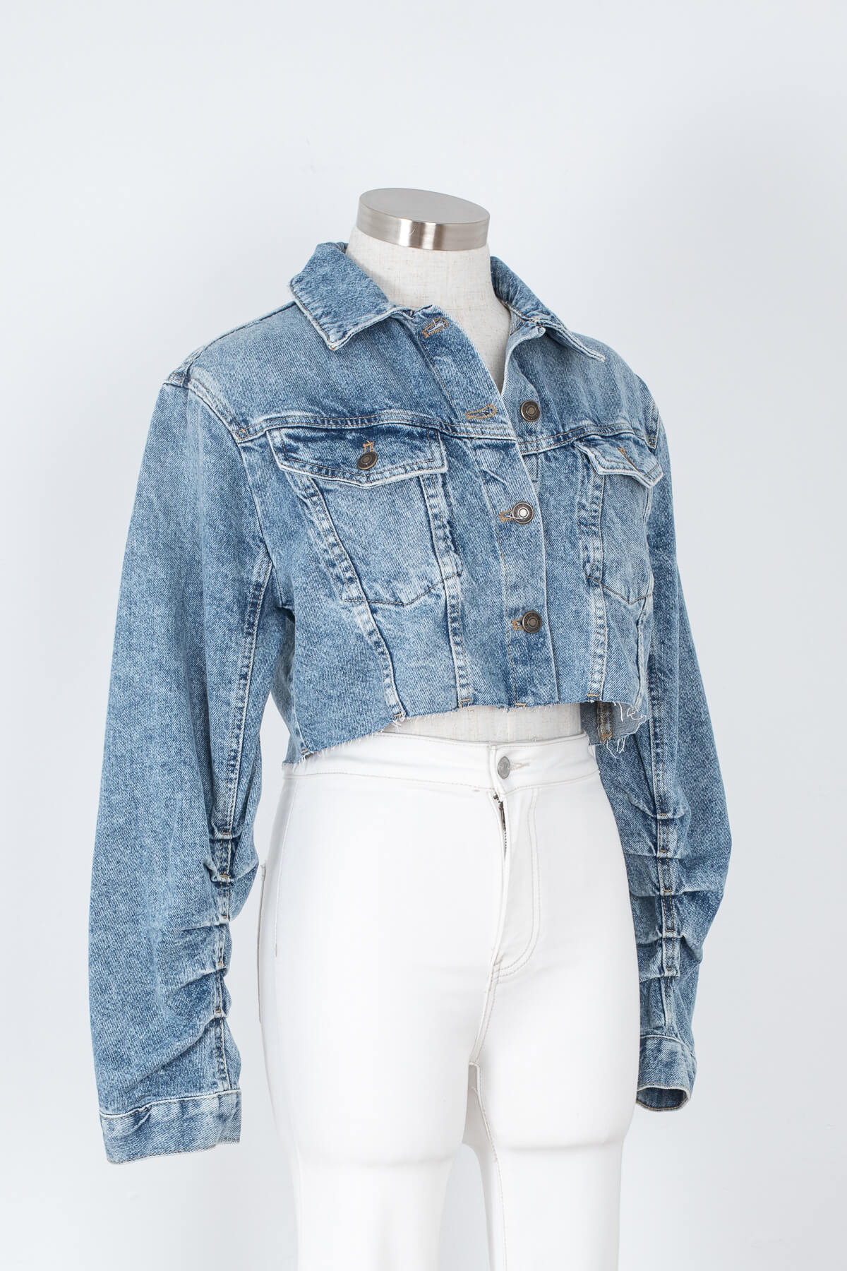 Women's crop jean jacket | Kariella