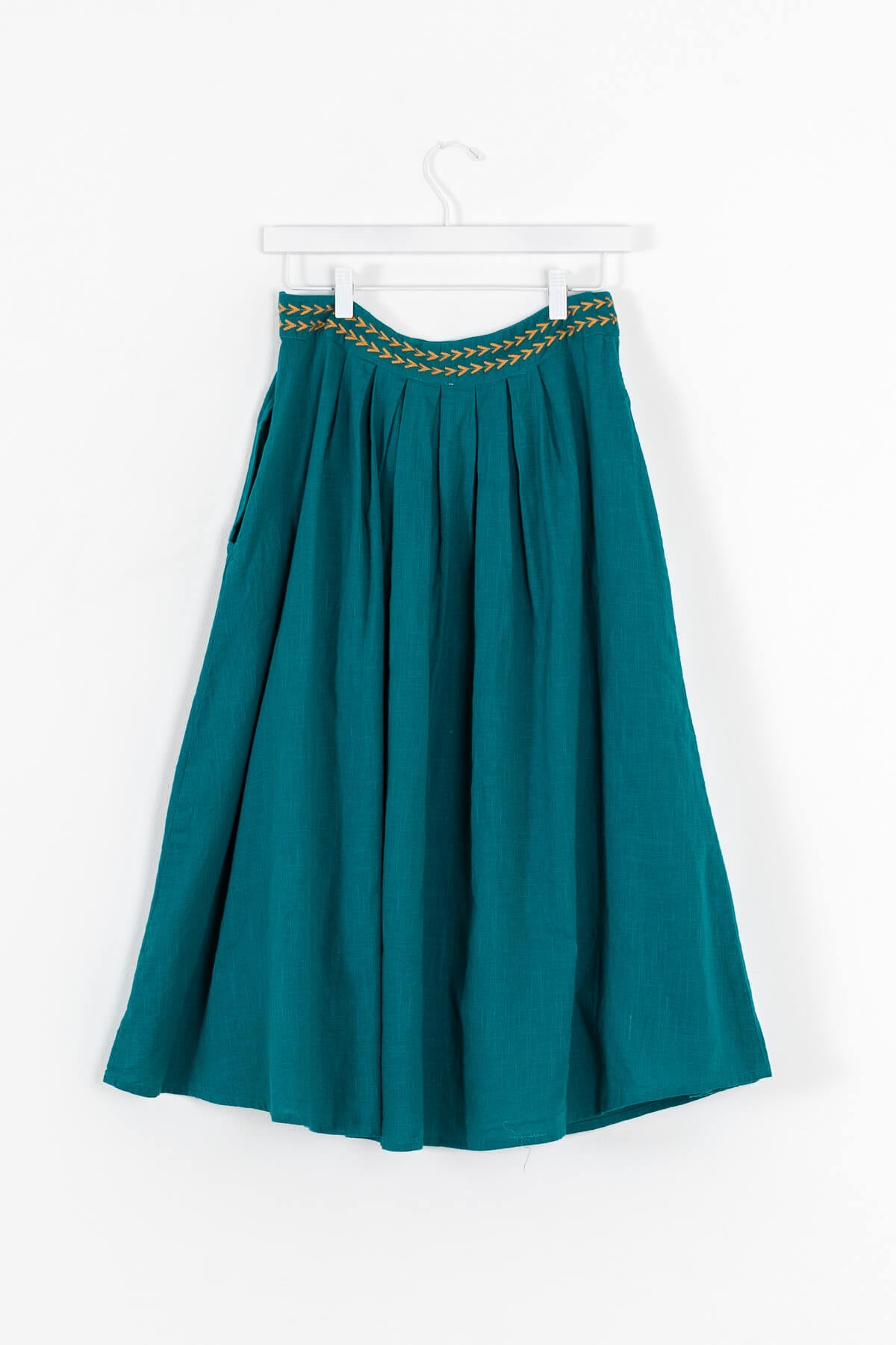 Women's teal boho midi skirt | Kariella