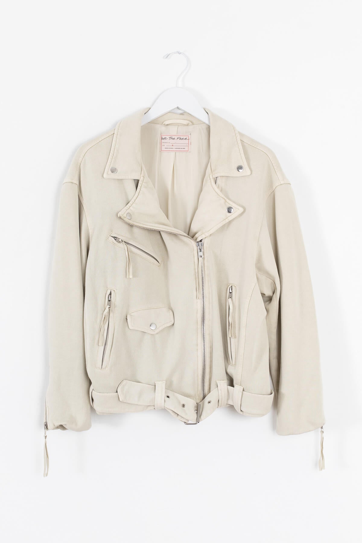 Women's ivory moto jacket | Free People | Kariella