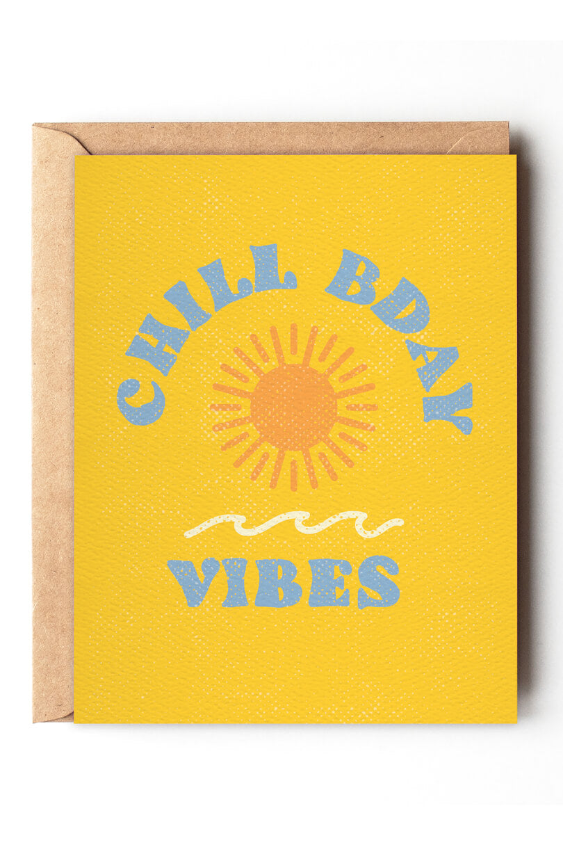 daydream prints chill bday vibes card