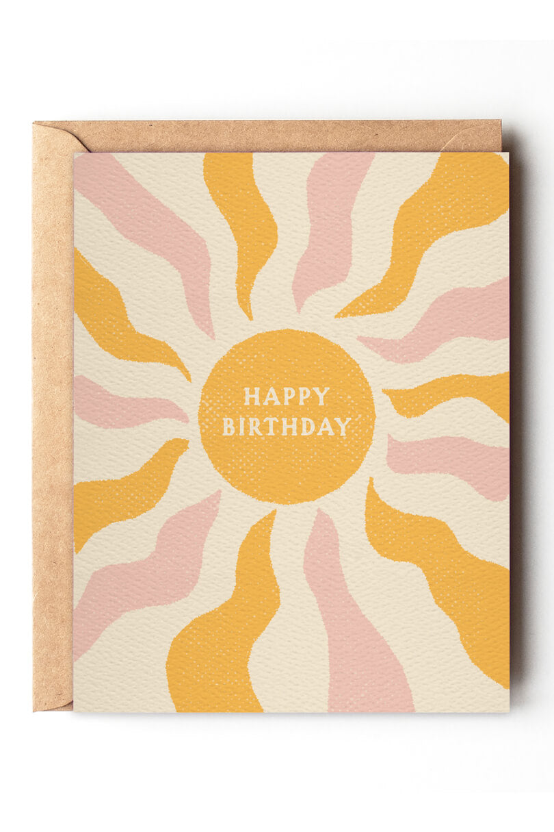 daydream prints card happy birthday boho sun