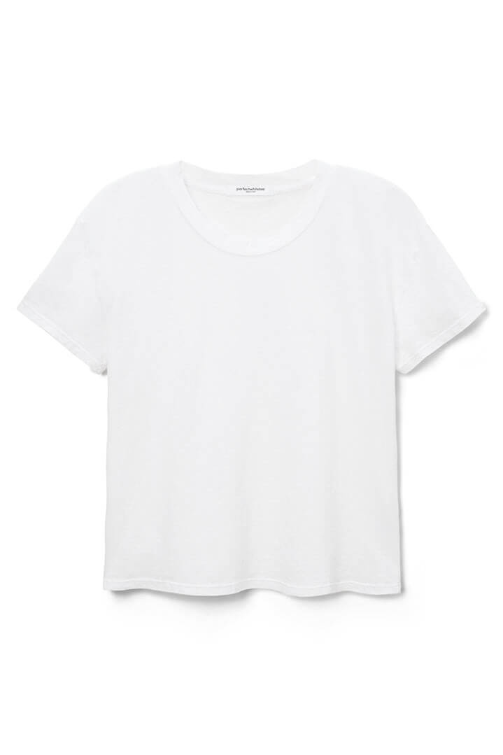 perfect white tee boxy crew neck